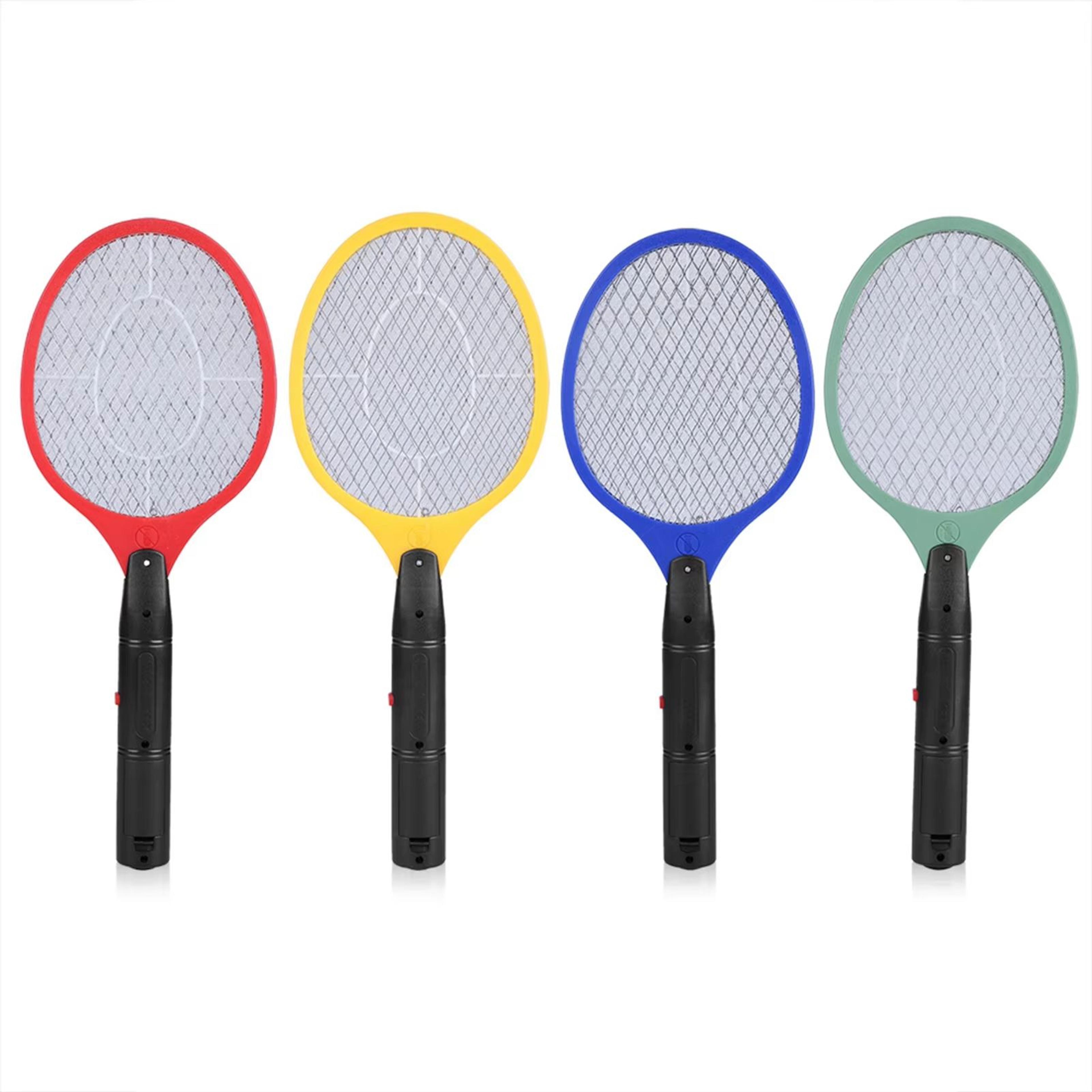 electric fly swatter racket – cordless battery powered bug zapper for flies and mosquitoes