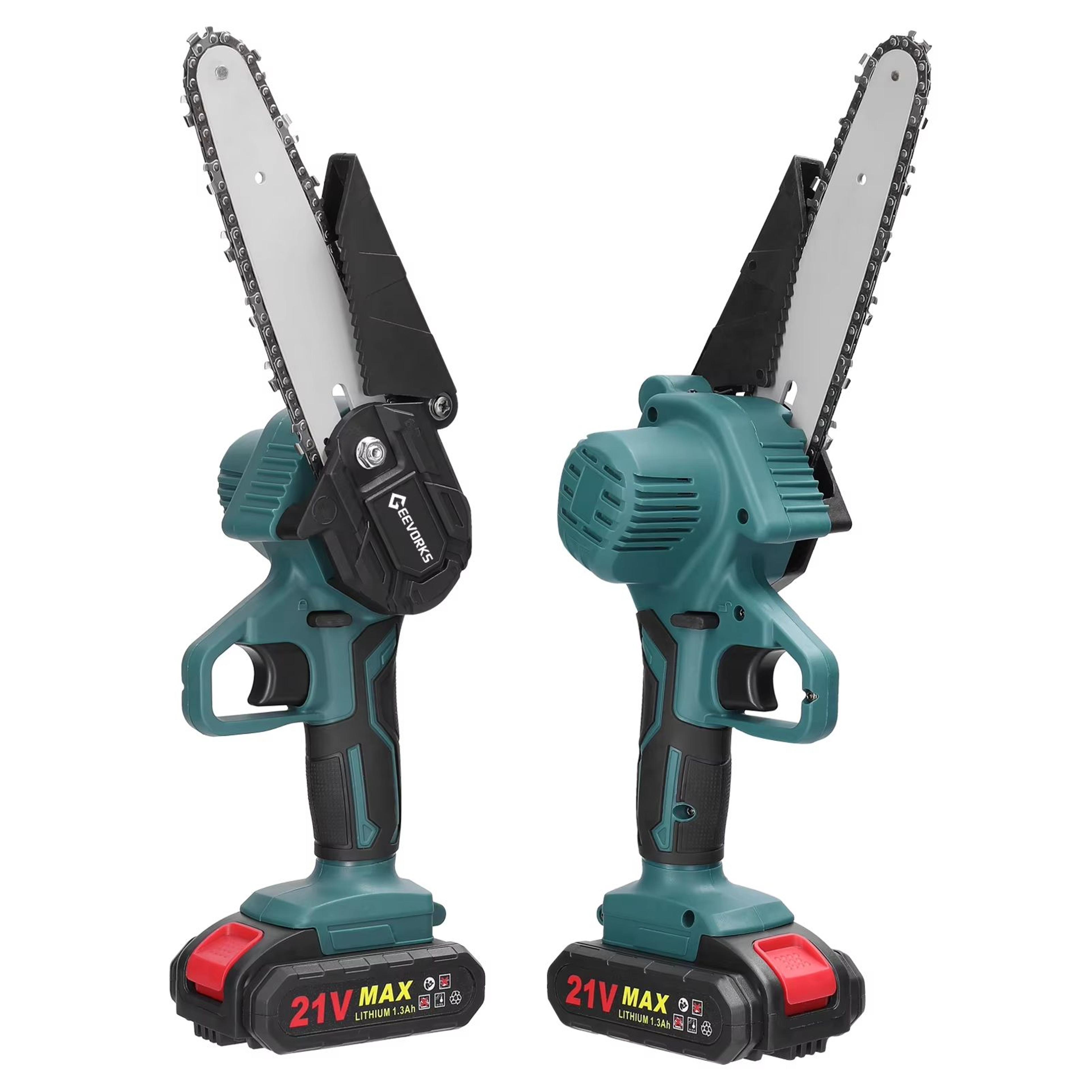 21v 6 inch cordless mini chainsaw – one-hand electric pruning saw for garden & orchard