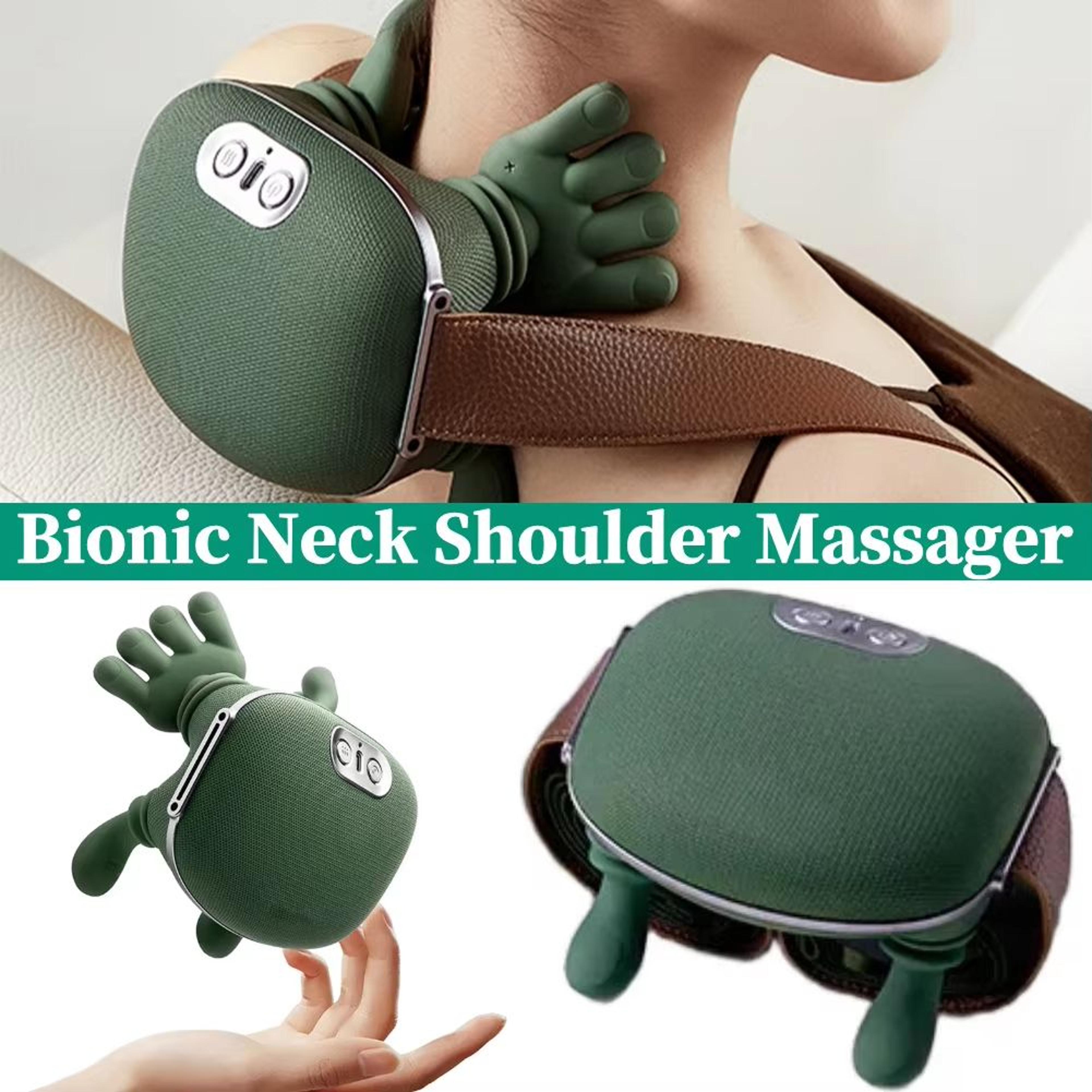 heated neck and shoulder massager deep tissue shiatsu back and cervical massager