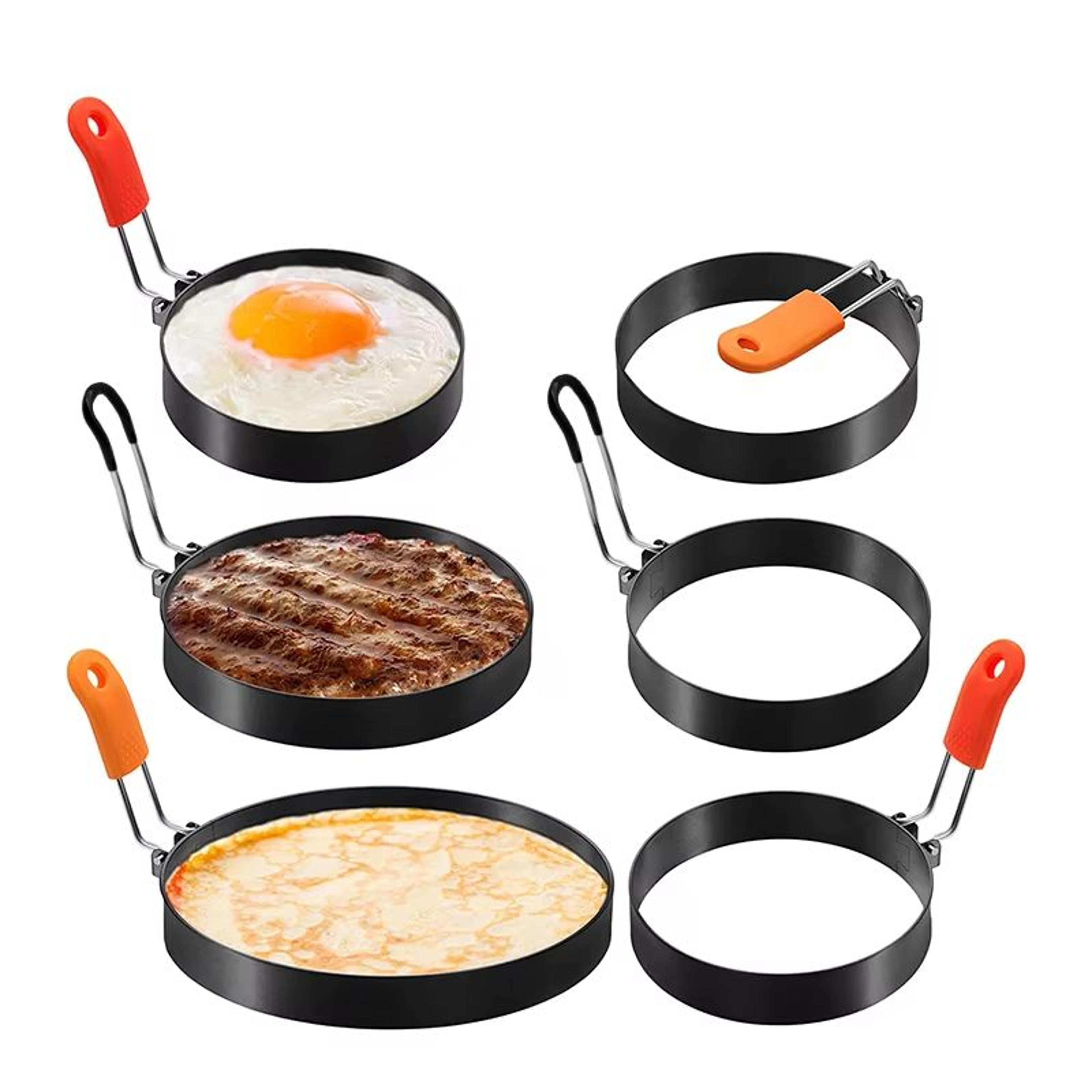 professional stainless steel egg frying ring for perfect round eggs and pancakes