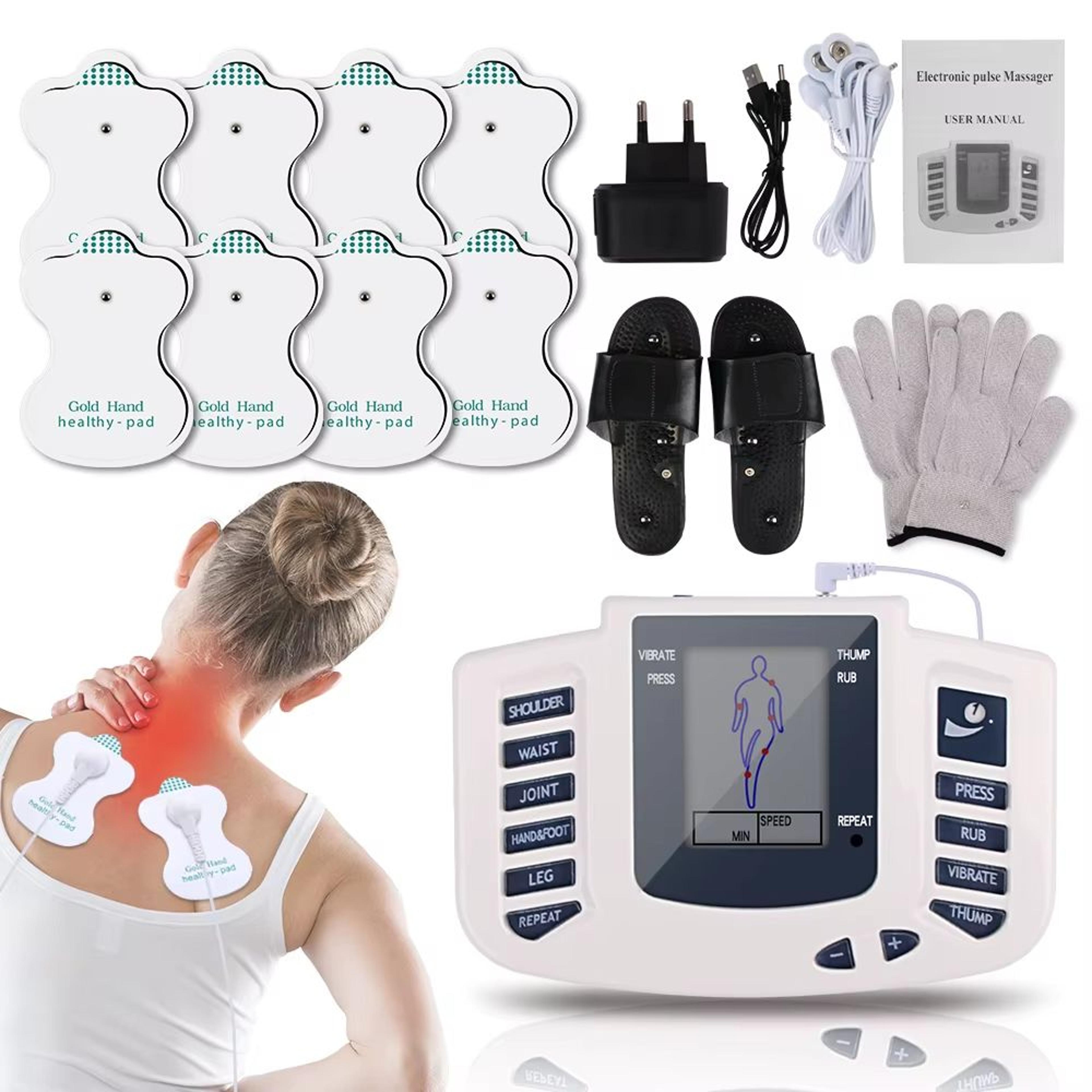 full body tens ems muscle electrostimulator digital acupuncture therapy massager with 16 pads