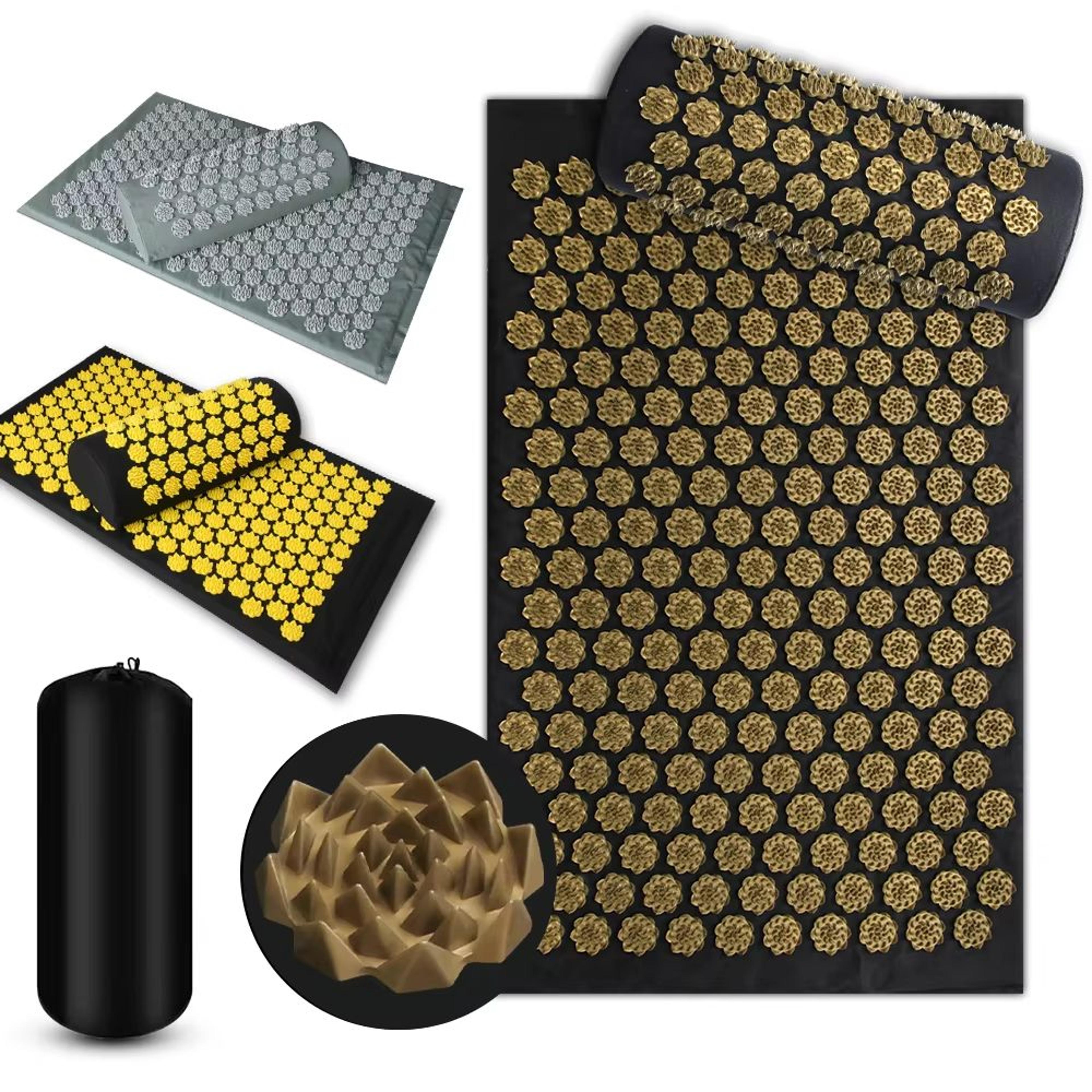 shiatsu acupressure spike massage mat and cushion kuznetsov style applicator for fitness yoga and recovery