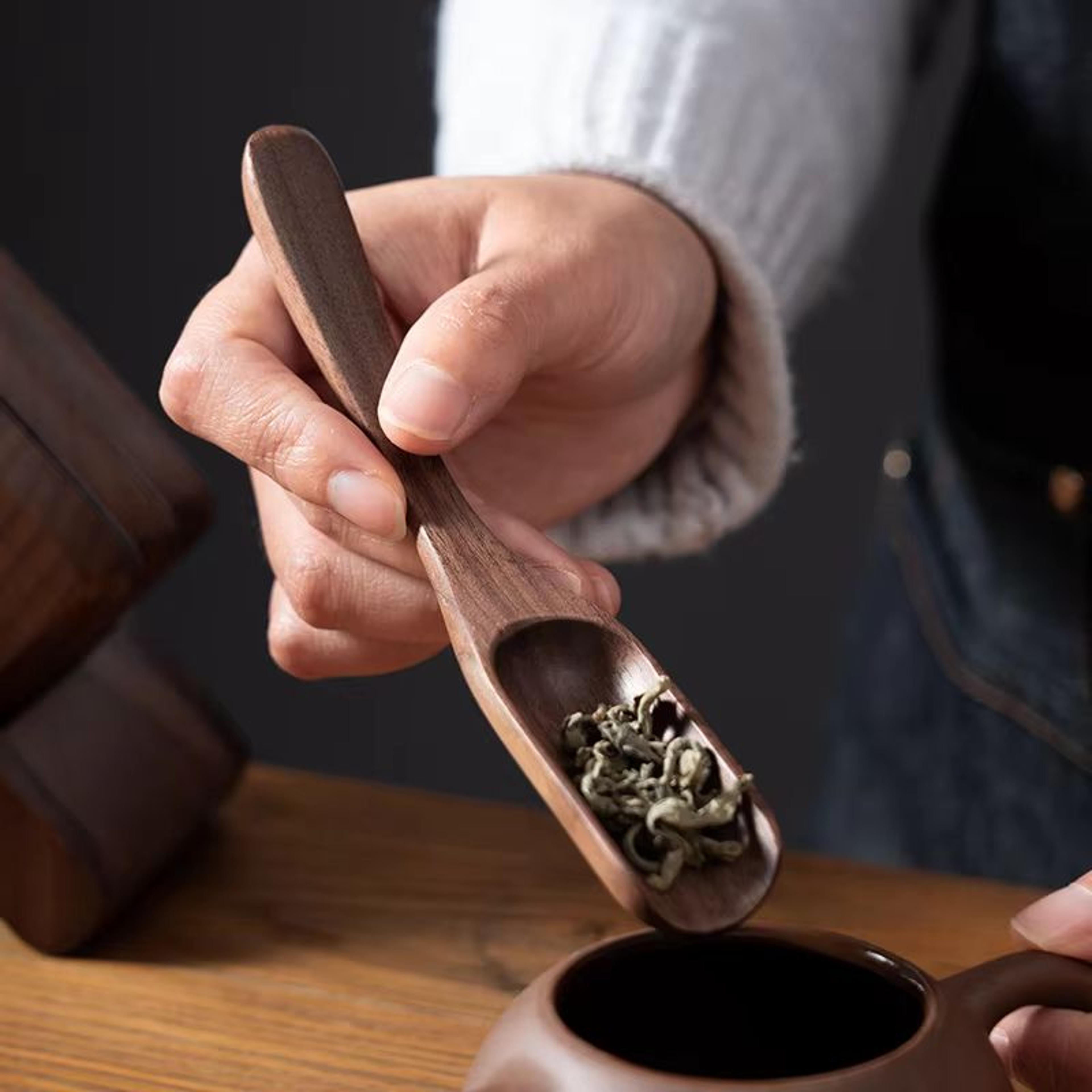 wooden tea spoon scoop japanese style tea shovel for matcha puer and kung fu tea