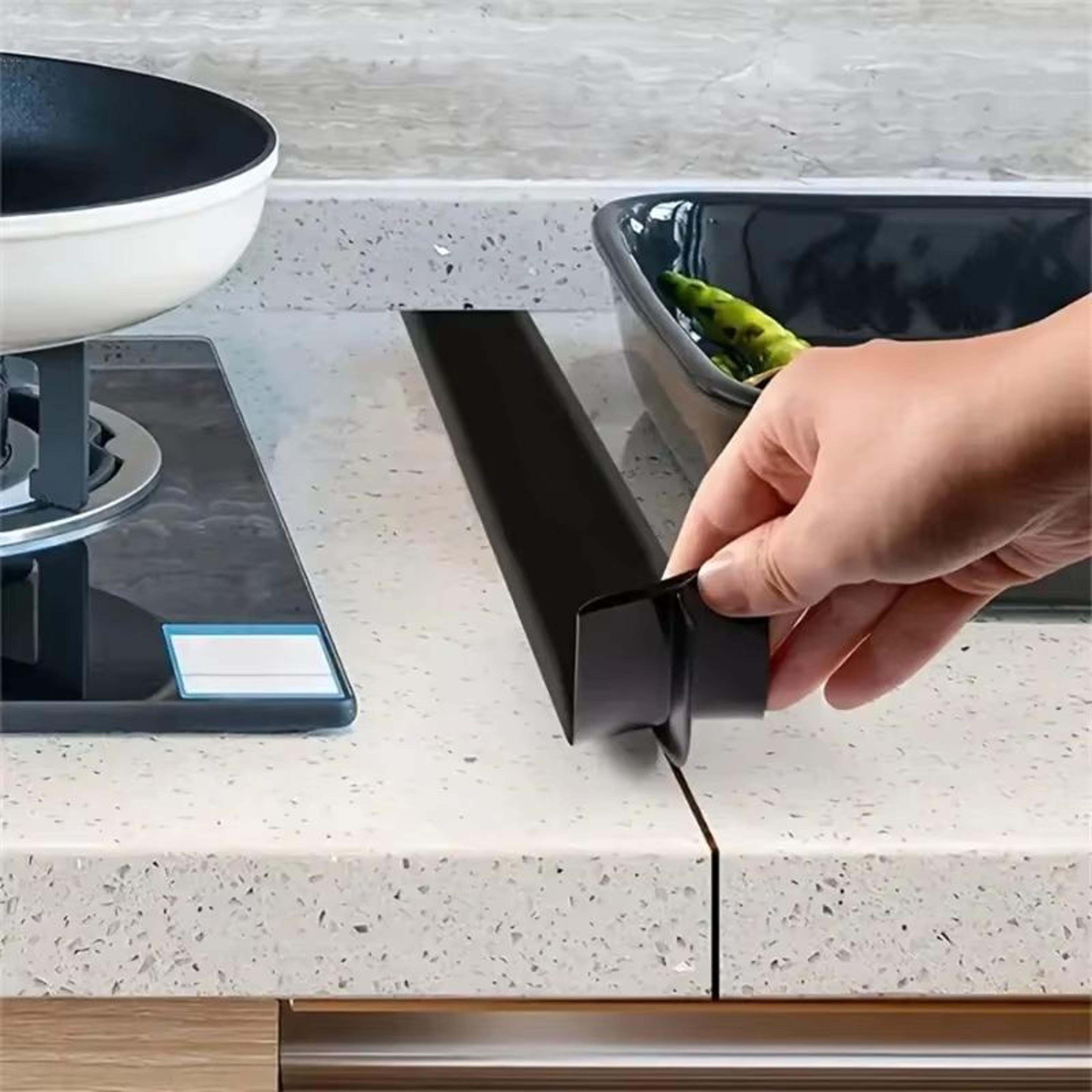 silicone stove top gap cover anti oil and anti stain kitchen sealing strip for gas stoves