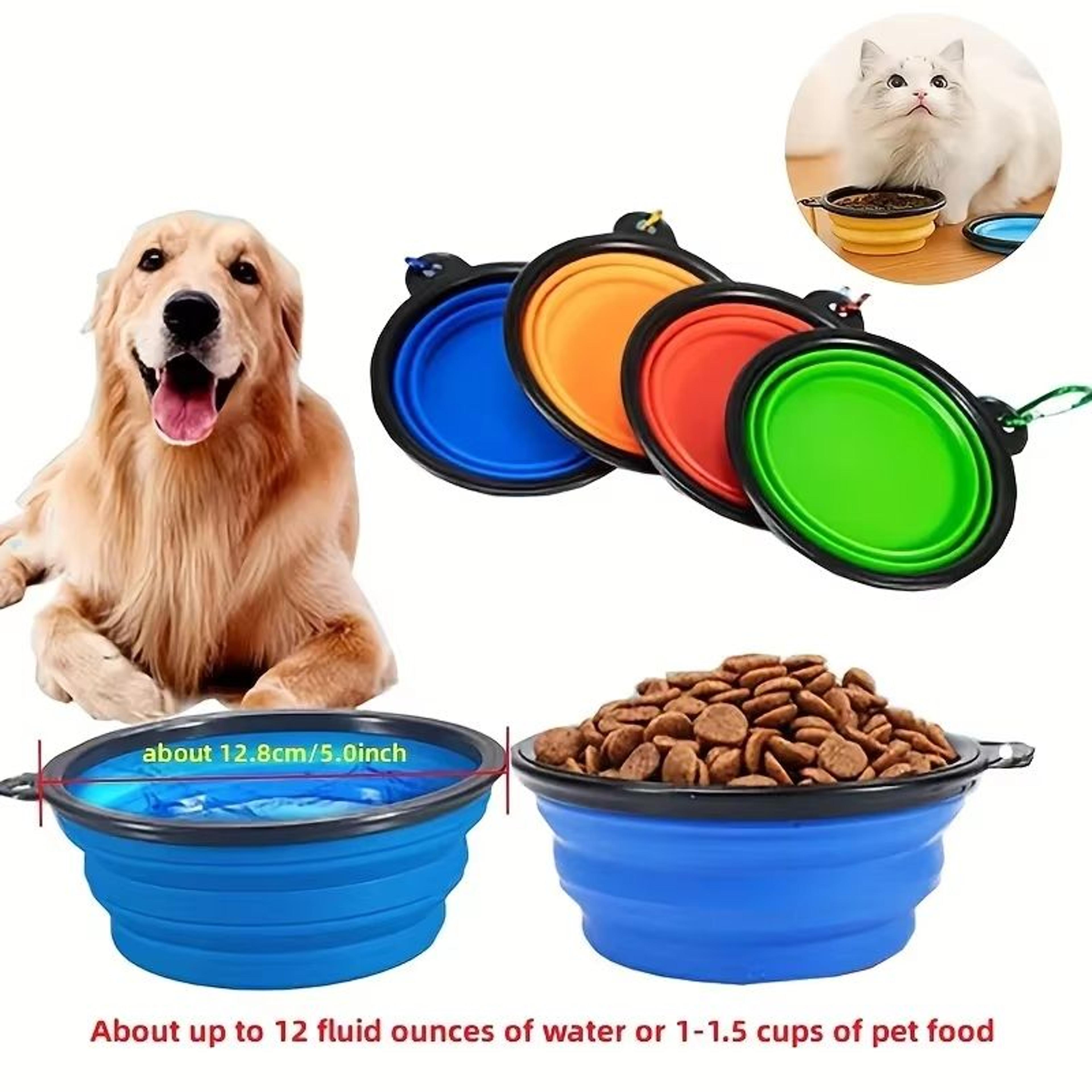 portable folding pet bowl for cats and dogs tpe travel food and water feeding bowl