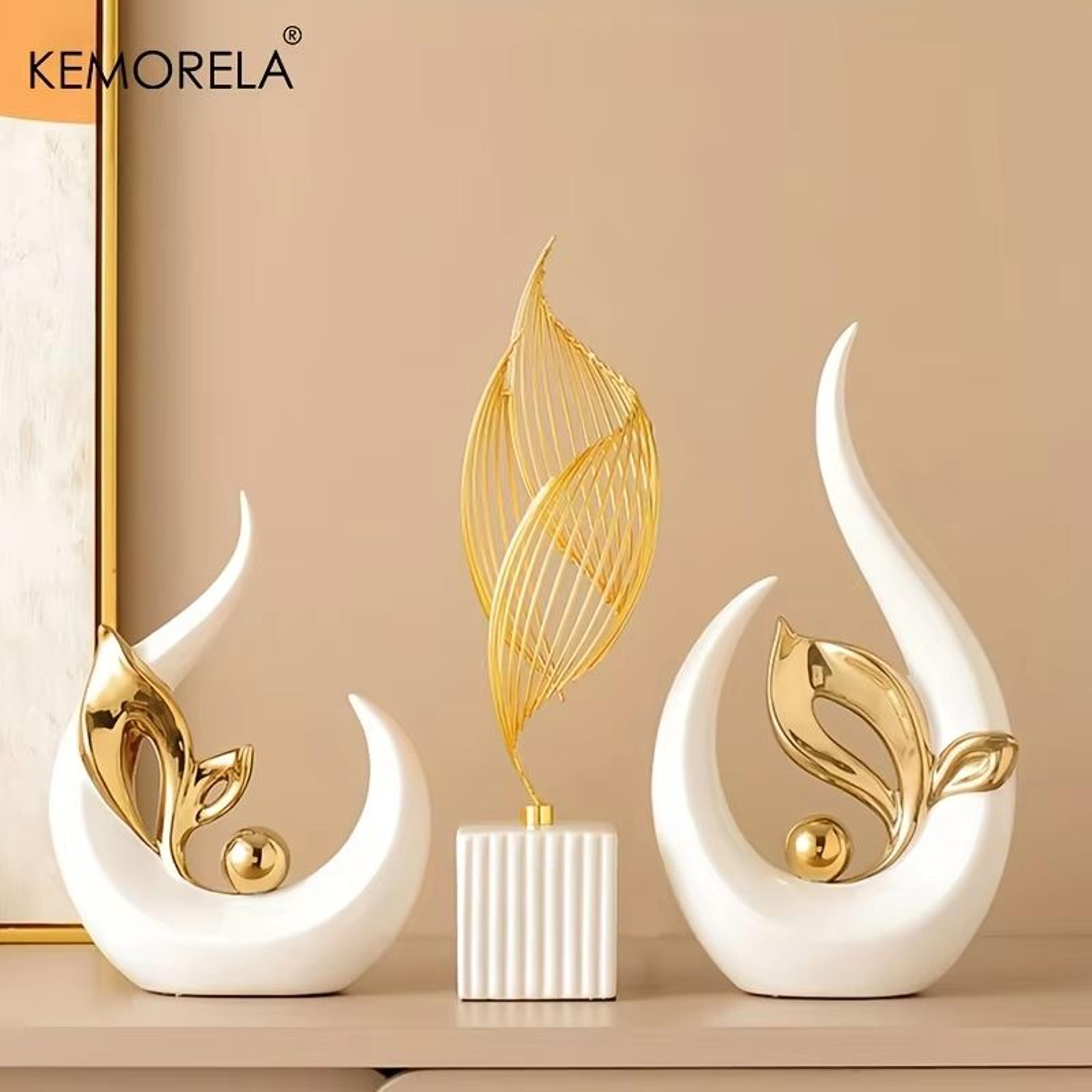 nordic ceramic statue creative luxury sculpture for living room and office decor