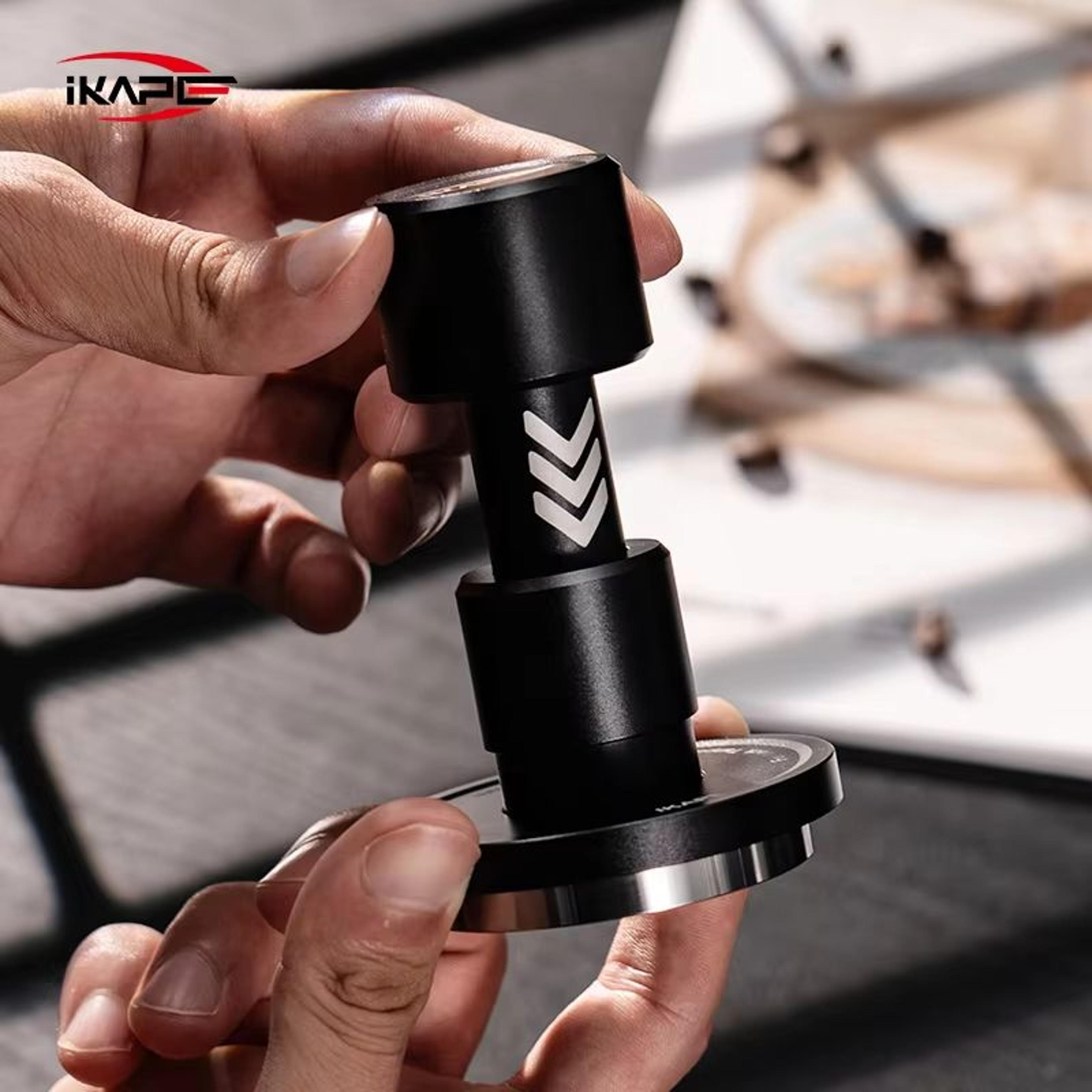 ikape v6 impact espresso tamper for 2.01in / 2.13in / 2.28in portafilters – calibrated precision tamping tool