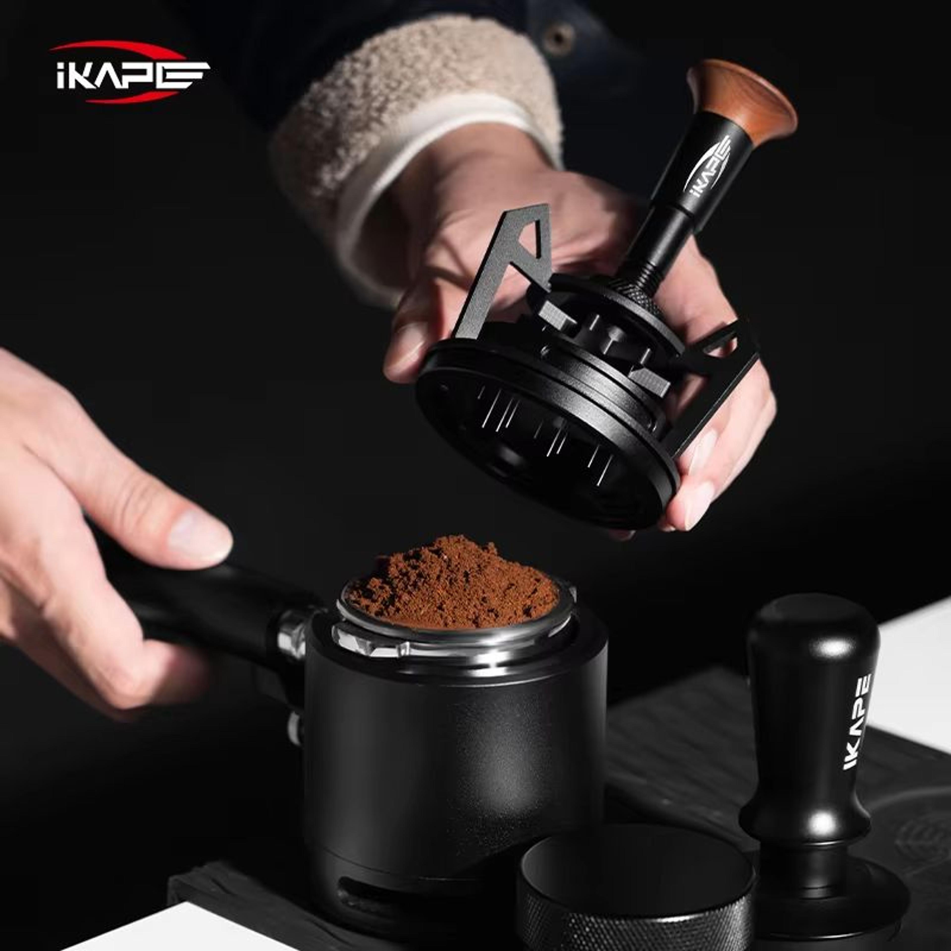 ikape v3 espresso rotary wdt tool with dosing funnel & stand – coffee distribution system
