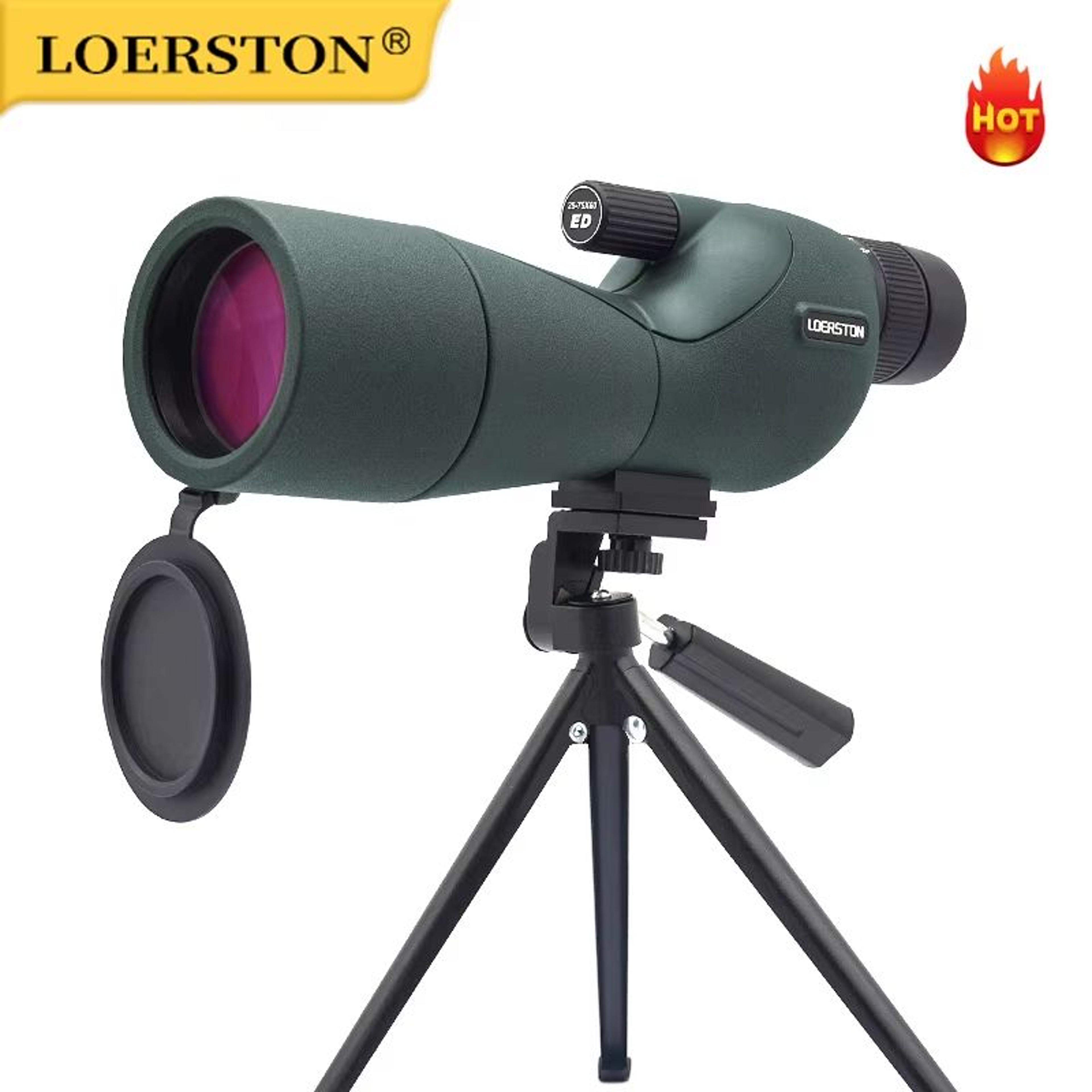 25-75x60 zoom spotting scope monocular with bak4 prism and ed lens