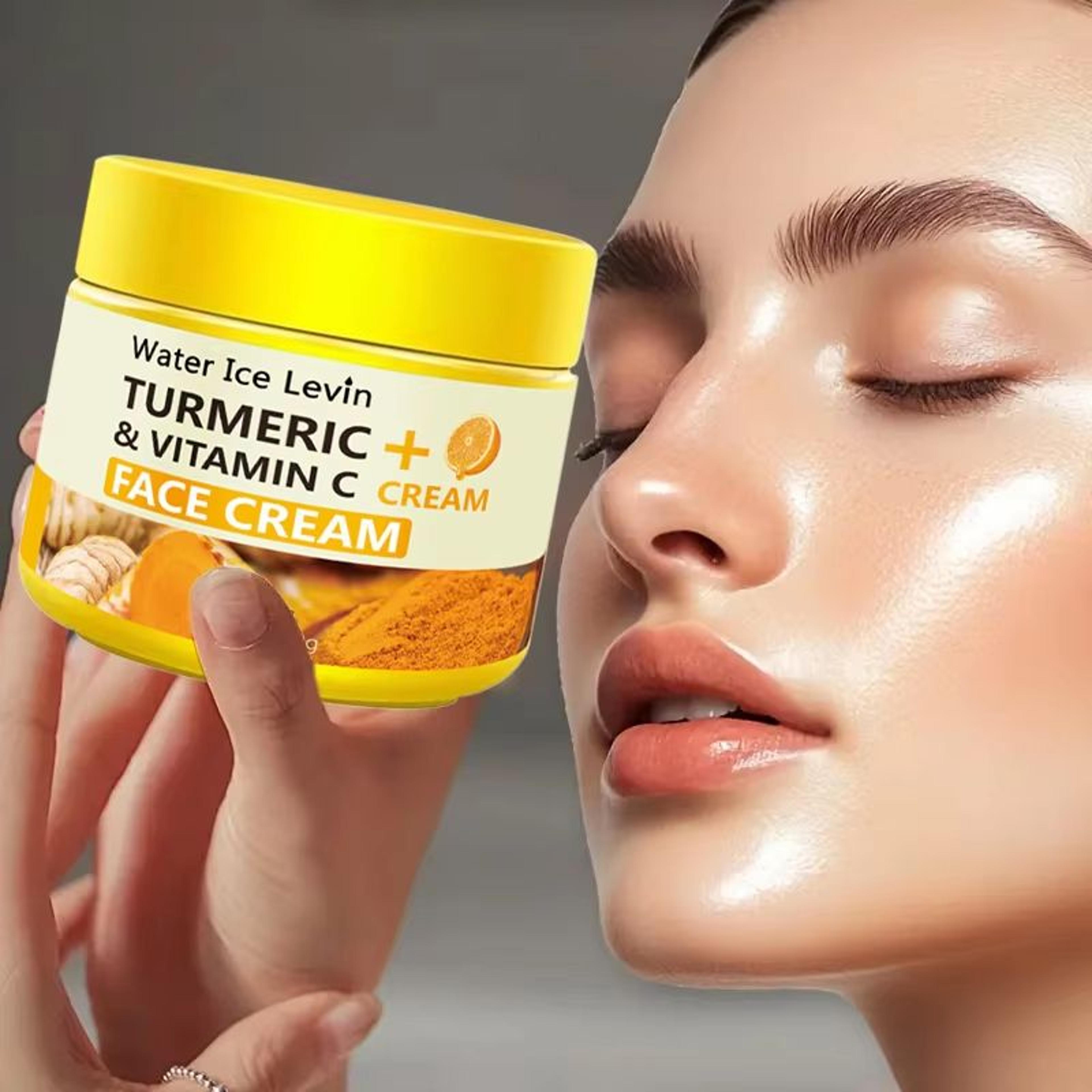 turmeric & vitamin c anti-aging moisturizing cream – collagen + hyaluronic acid skin care