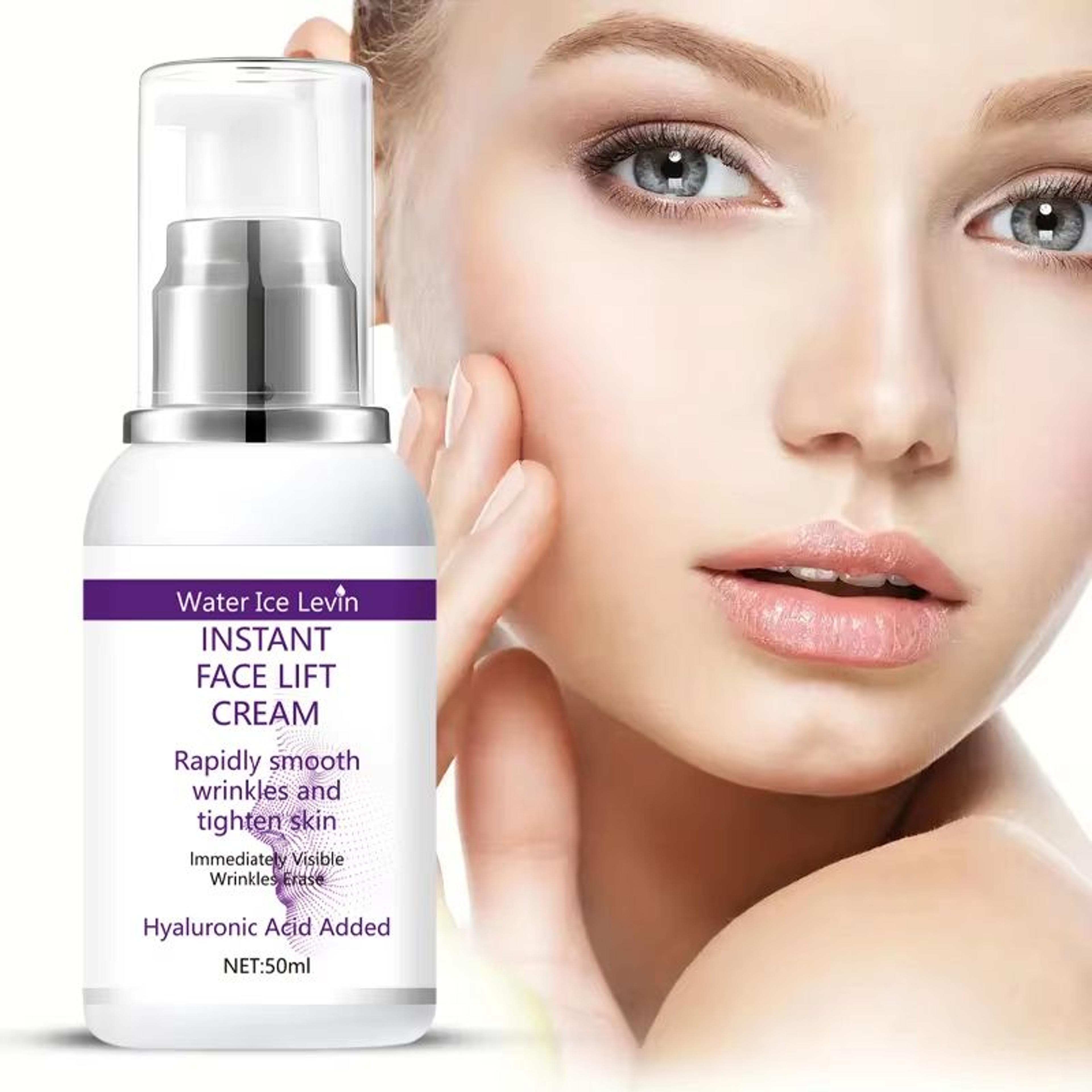 instant face lift cream with hyaluronic acid – wrinkle firming and skin tightening solution