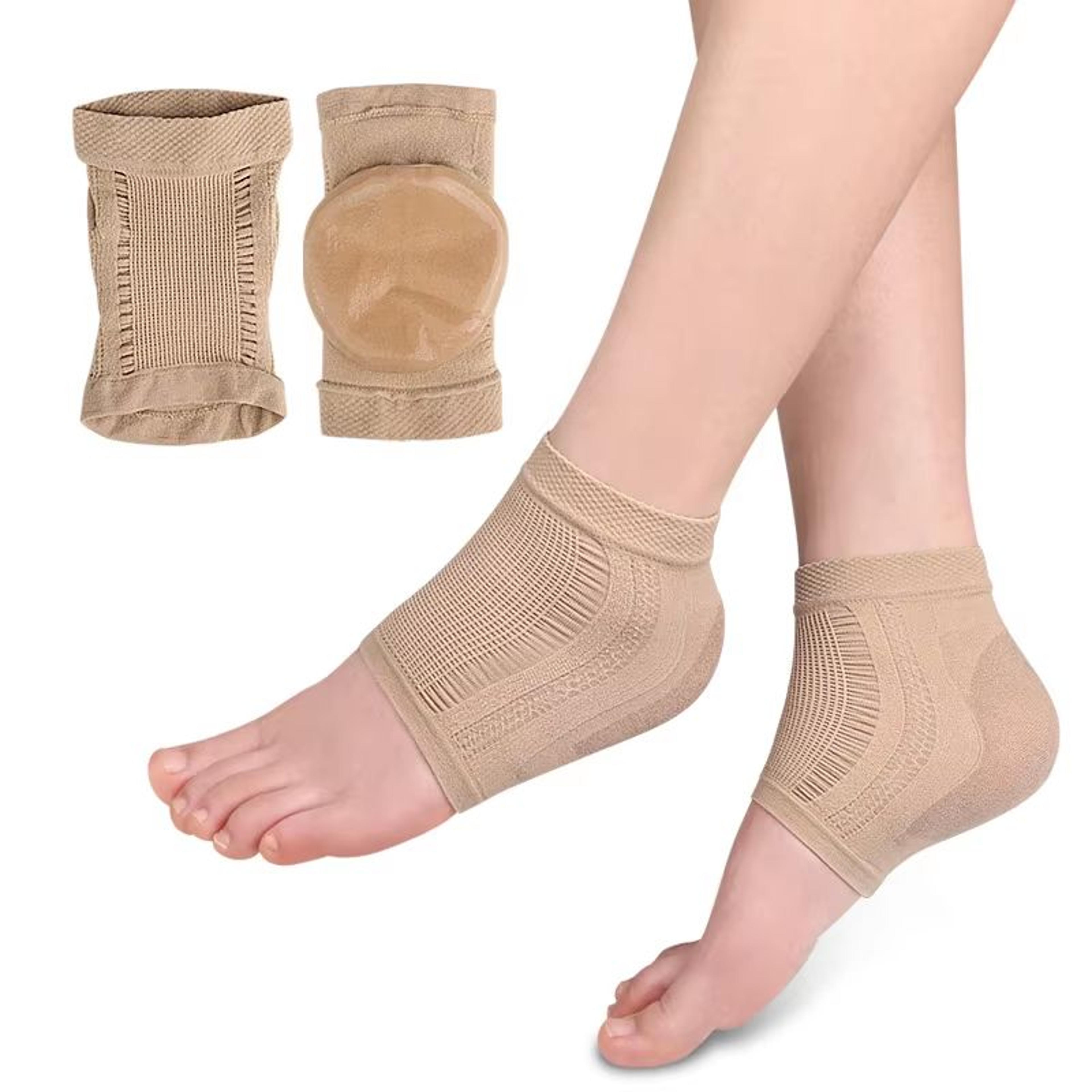 mesh gel silicone heel socks and protector pads for moisturizing and anti-wear foot care