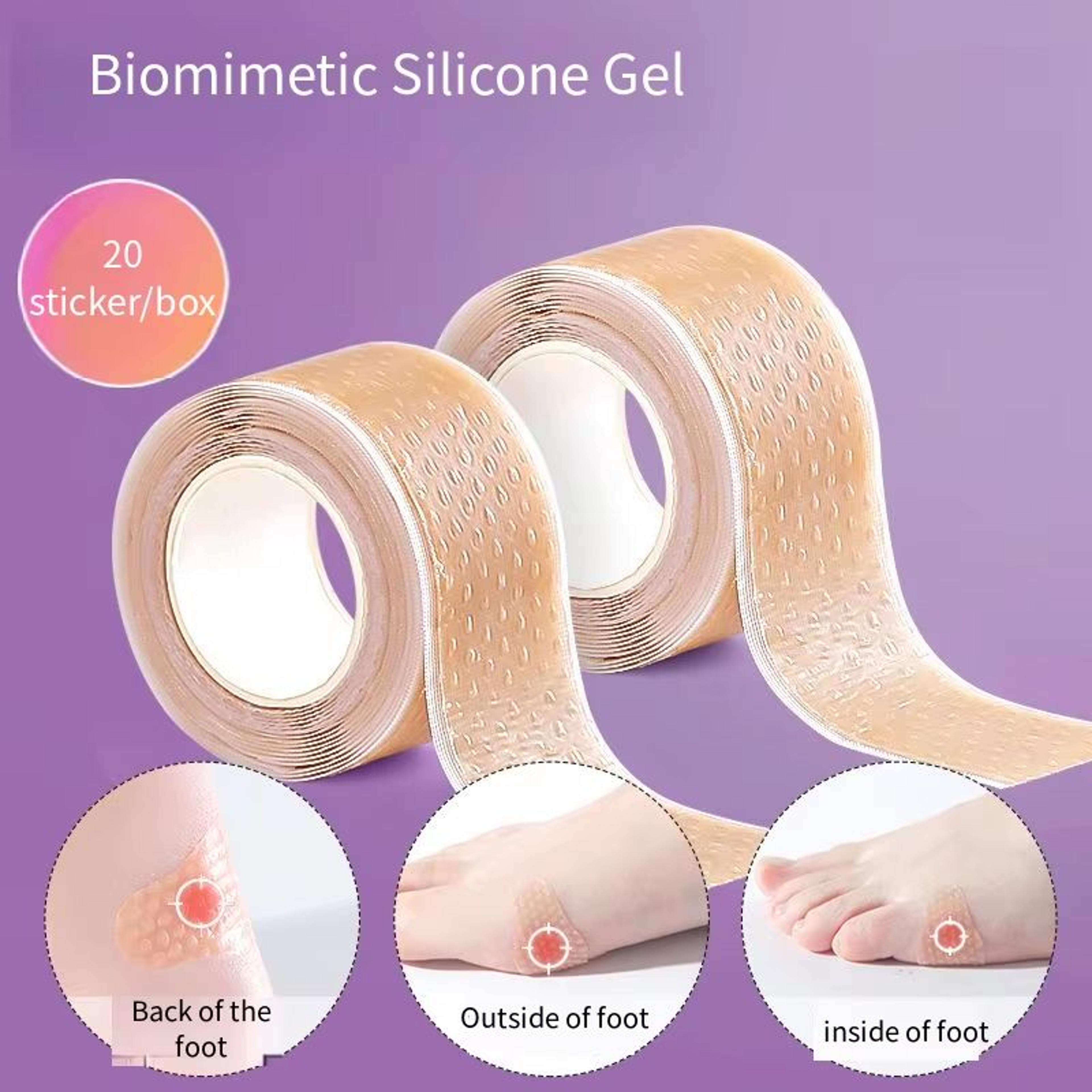 silicone gel heel stickers invisible biomimetic heel protector for foot care