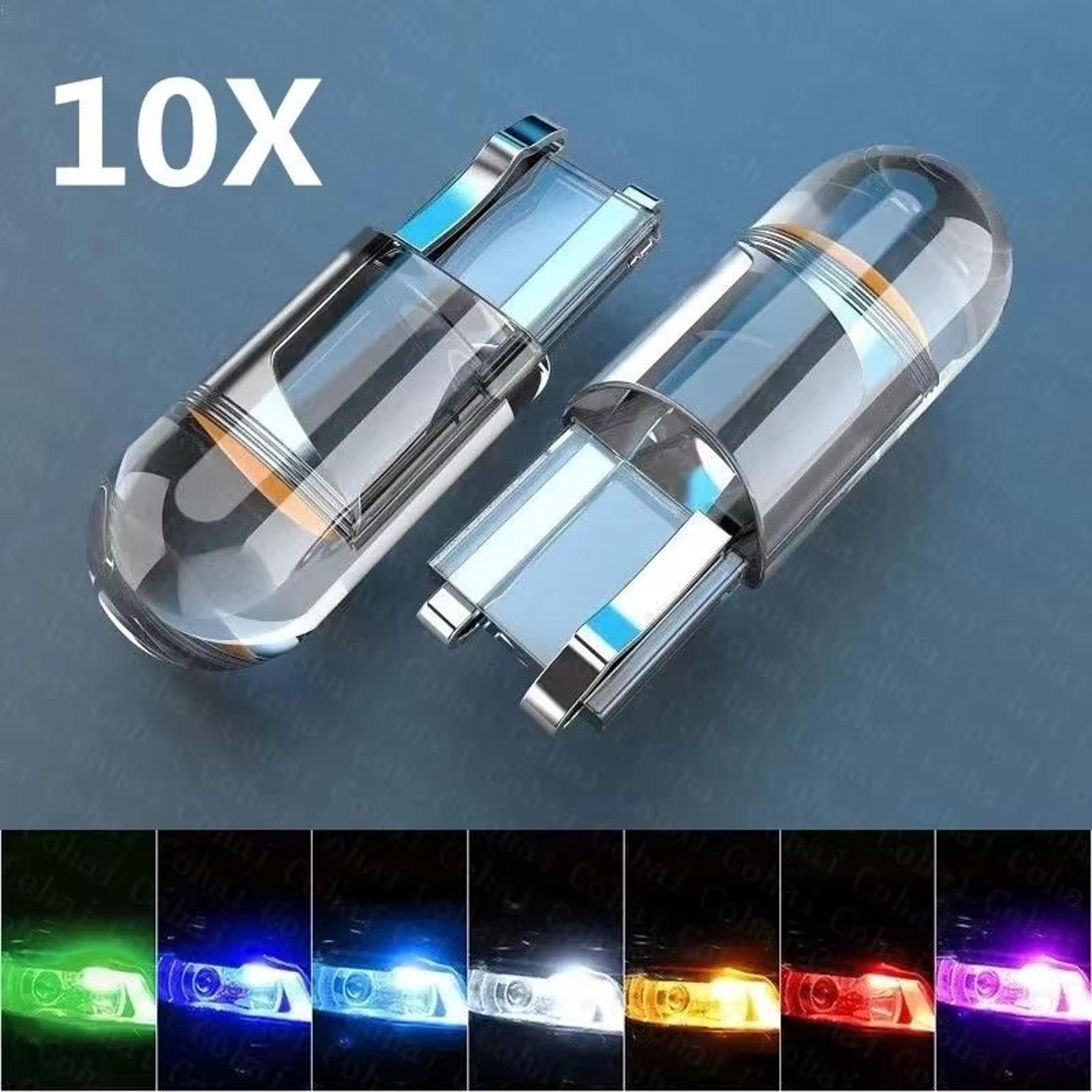 super bright w5w 194 t10 led car bulb set – 6000k white, green, blue, red
