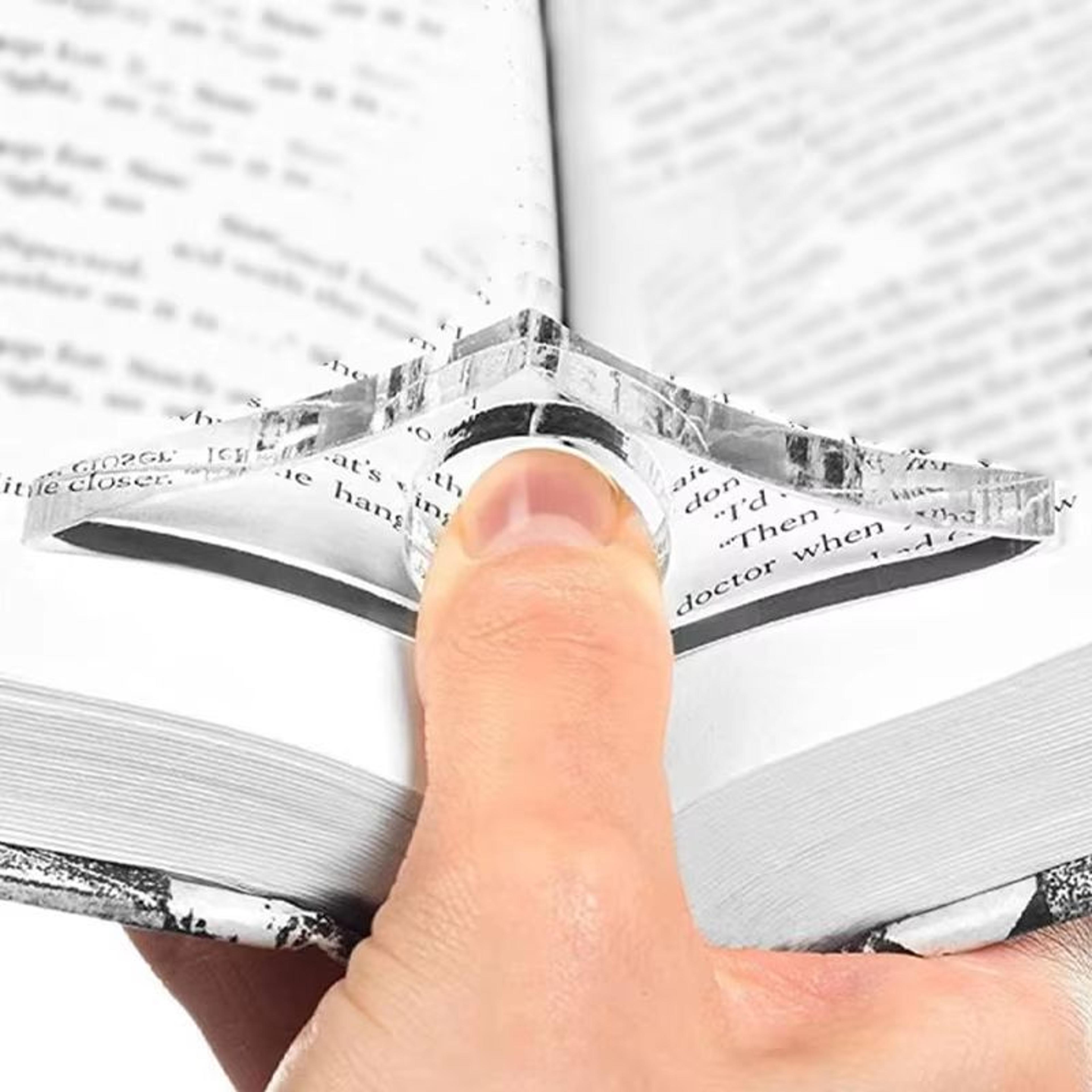 multi-function acrylic thumb book support page holder convenient bookmark school office supplies book thumb holder