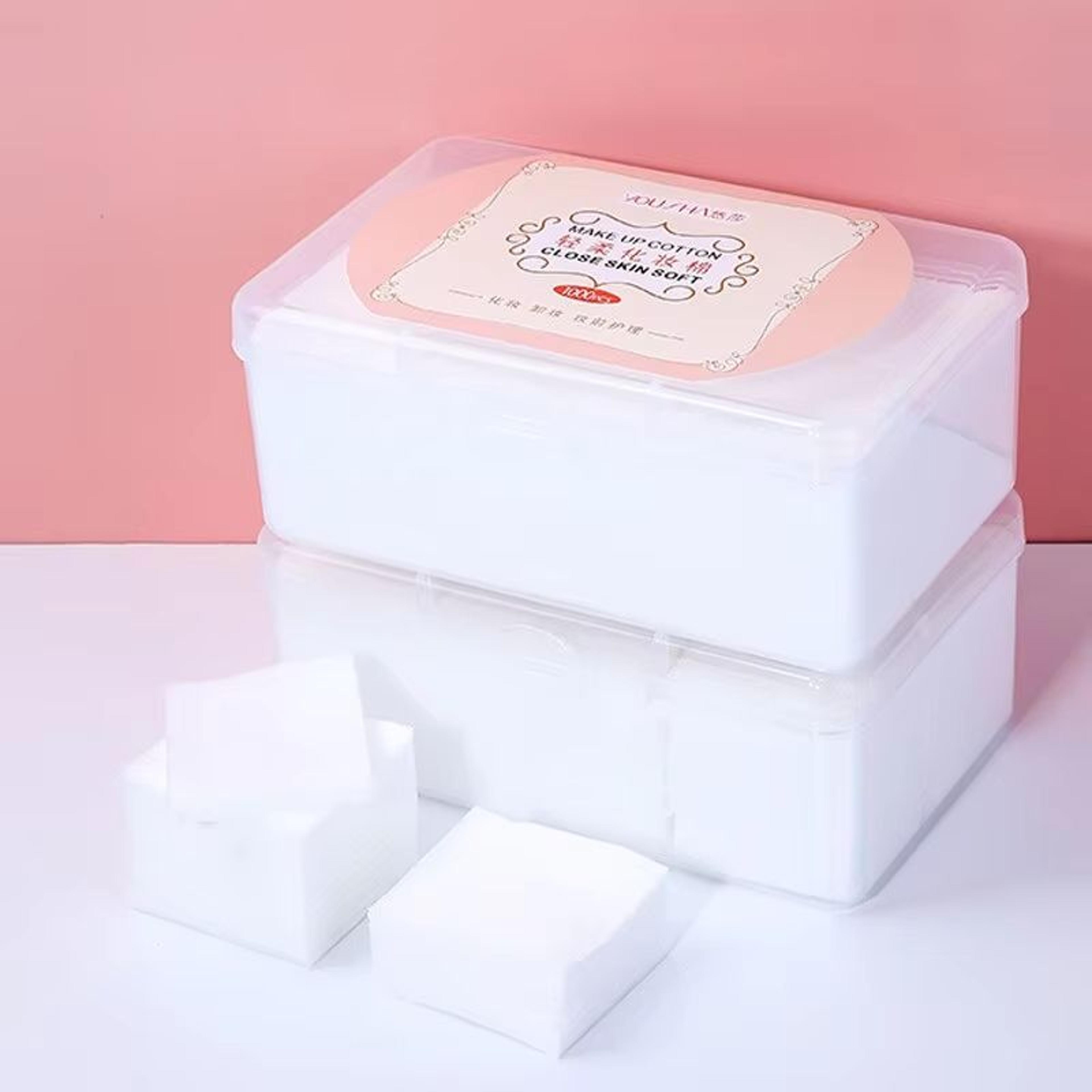 premium 1000pcs disposable cotton pads set – soft makeup remover & facial cleansing wipes