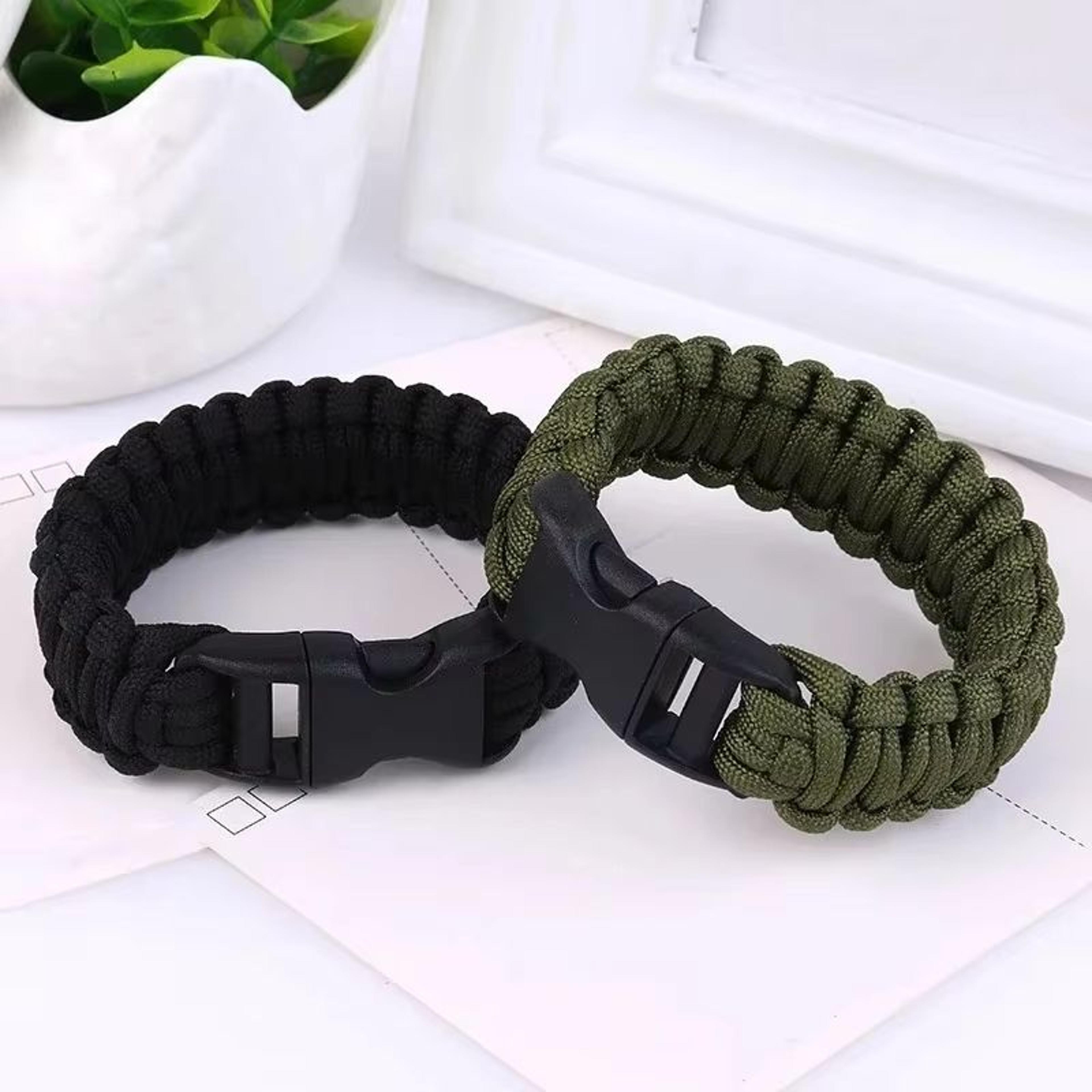 9 in seven core paracord survival bracelet outdoor emergency edc rope tool