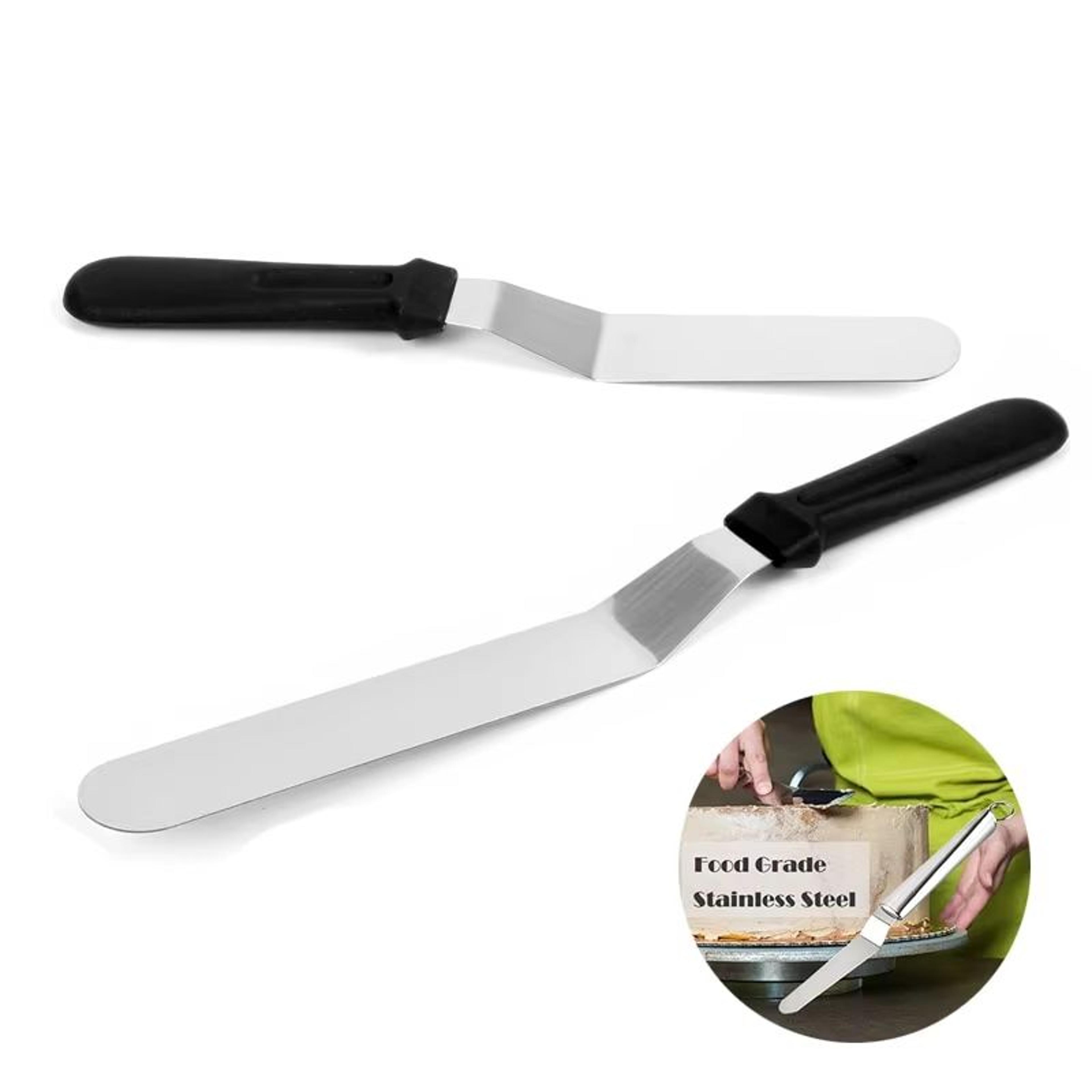 stainless steel cake icing spatula – butter & frosting spreader for pastry decorating
