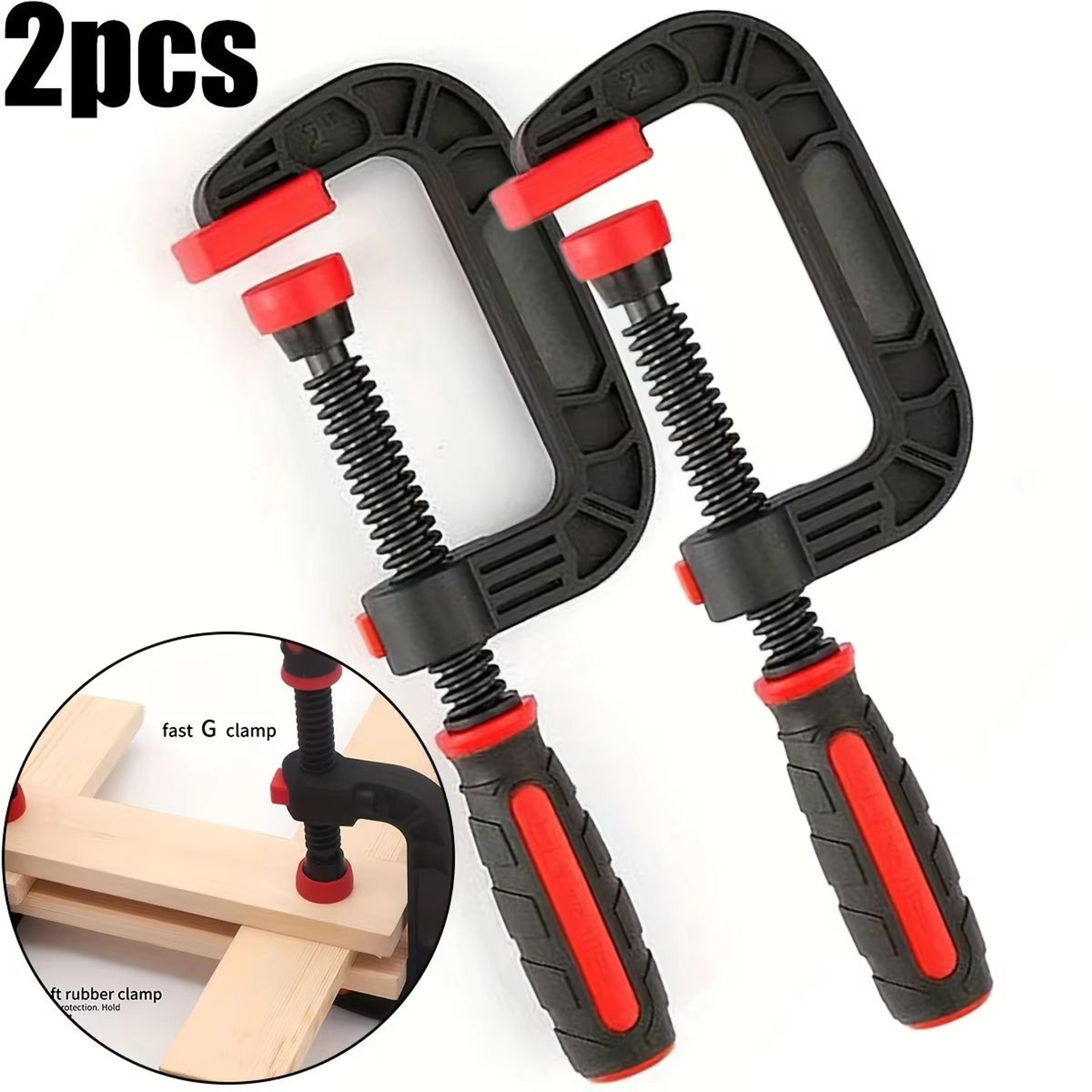 heavy-duty 7-inch spring clamps – reinforced plastic nylon strong force spring jaw opening clamps (2-pack)