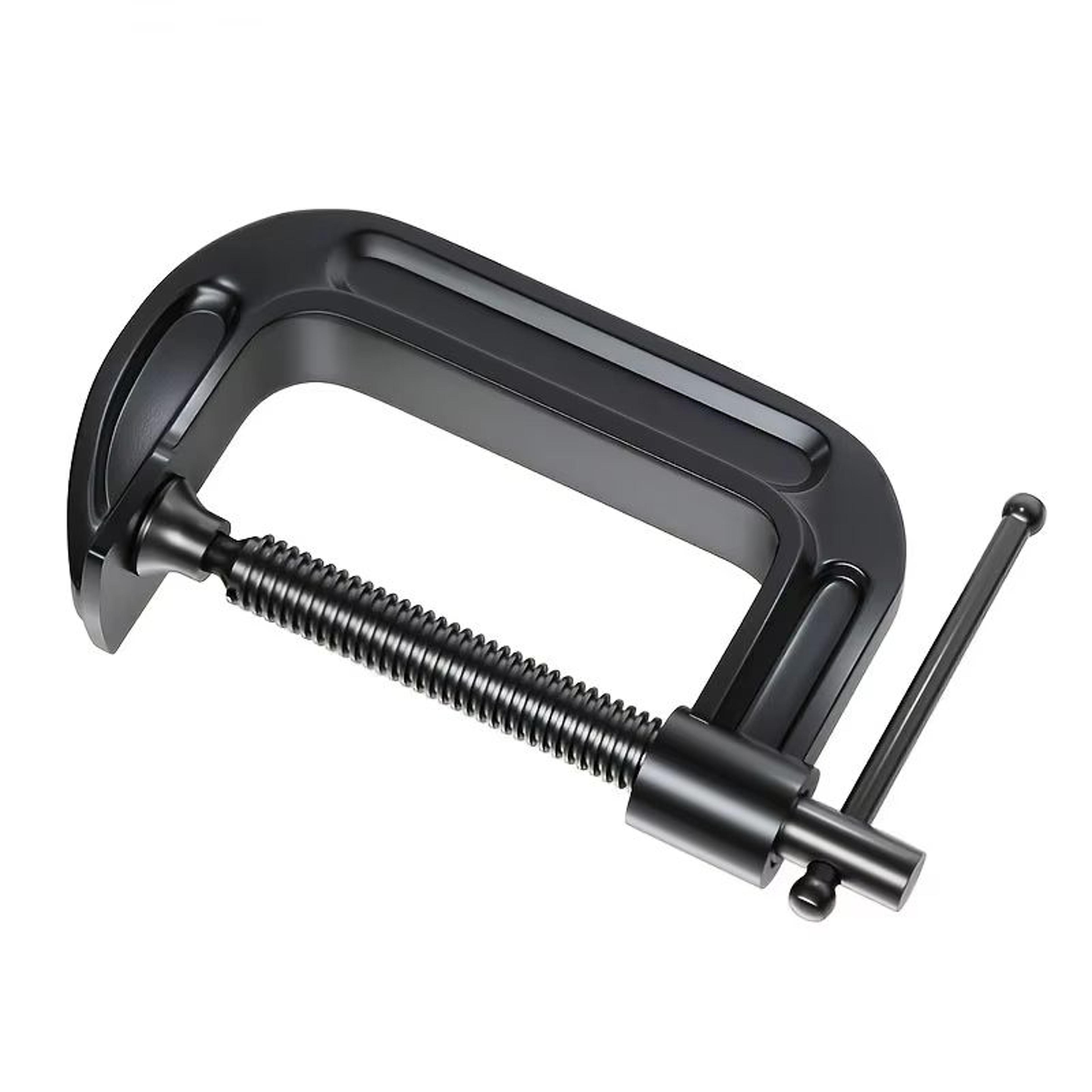 g-shaped mini c-fixture clamp with sliding t-handle – heavy-duty woodworking, welding & metal workpiece tool