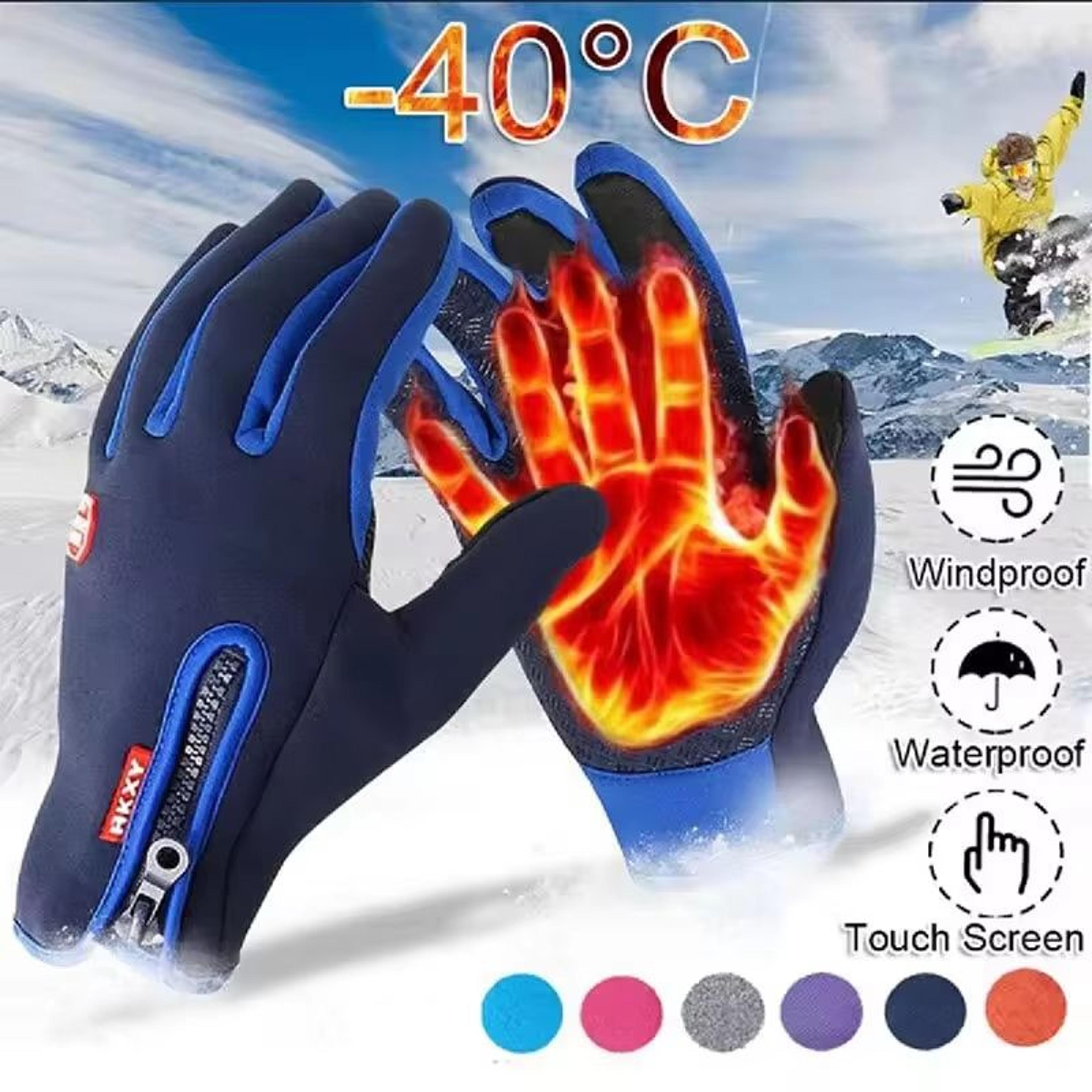winter touchscreen waterproof gloves for men and women warm outdoor sports ski gloves