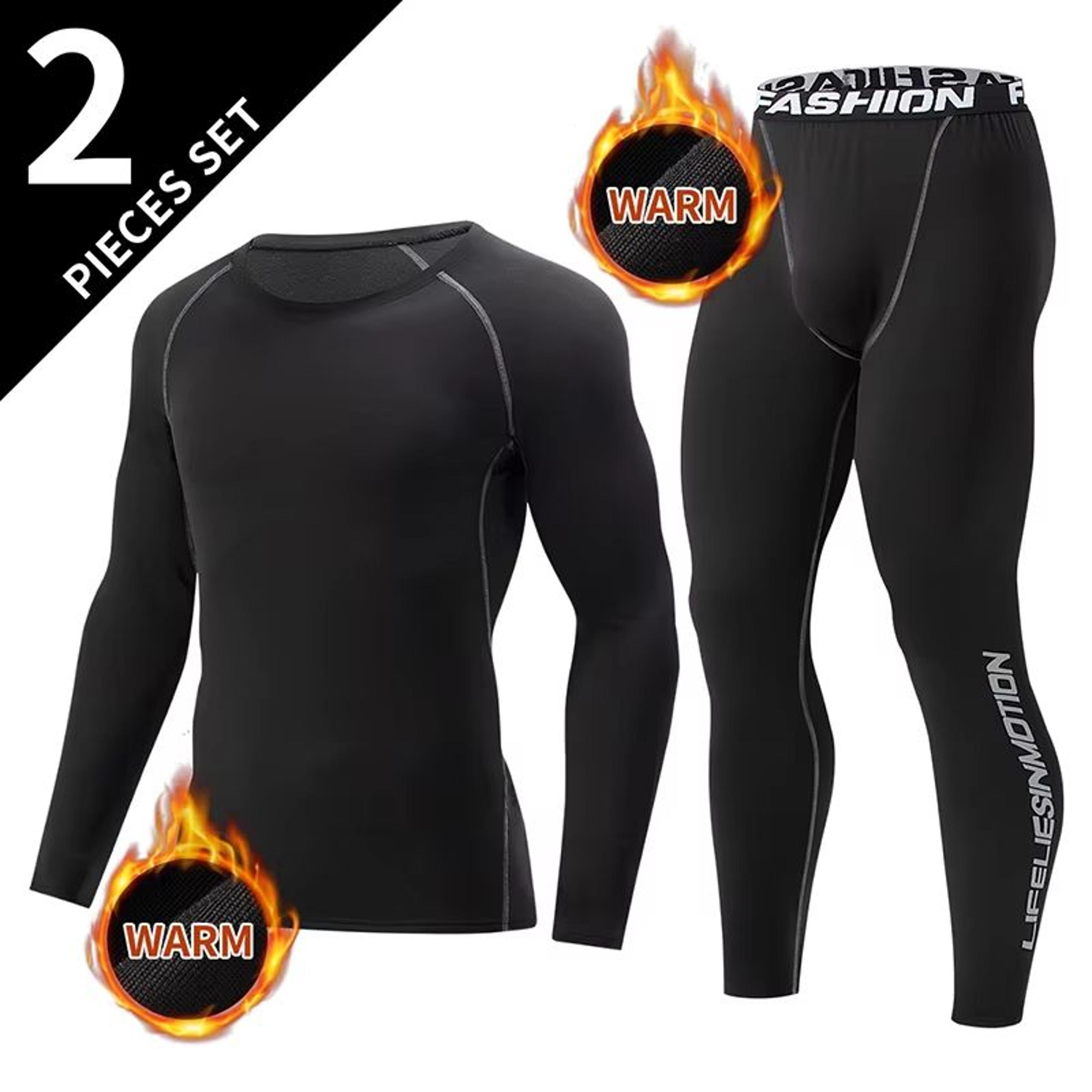 men's 2-piece warm corset ski jacket and trousers thermal active suit