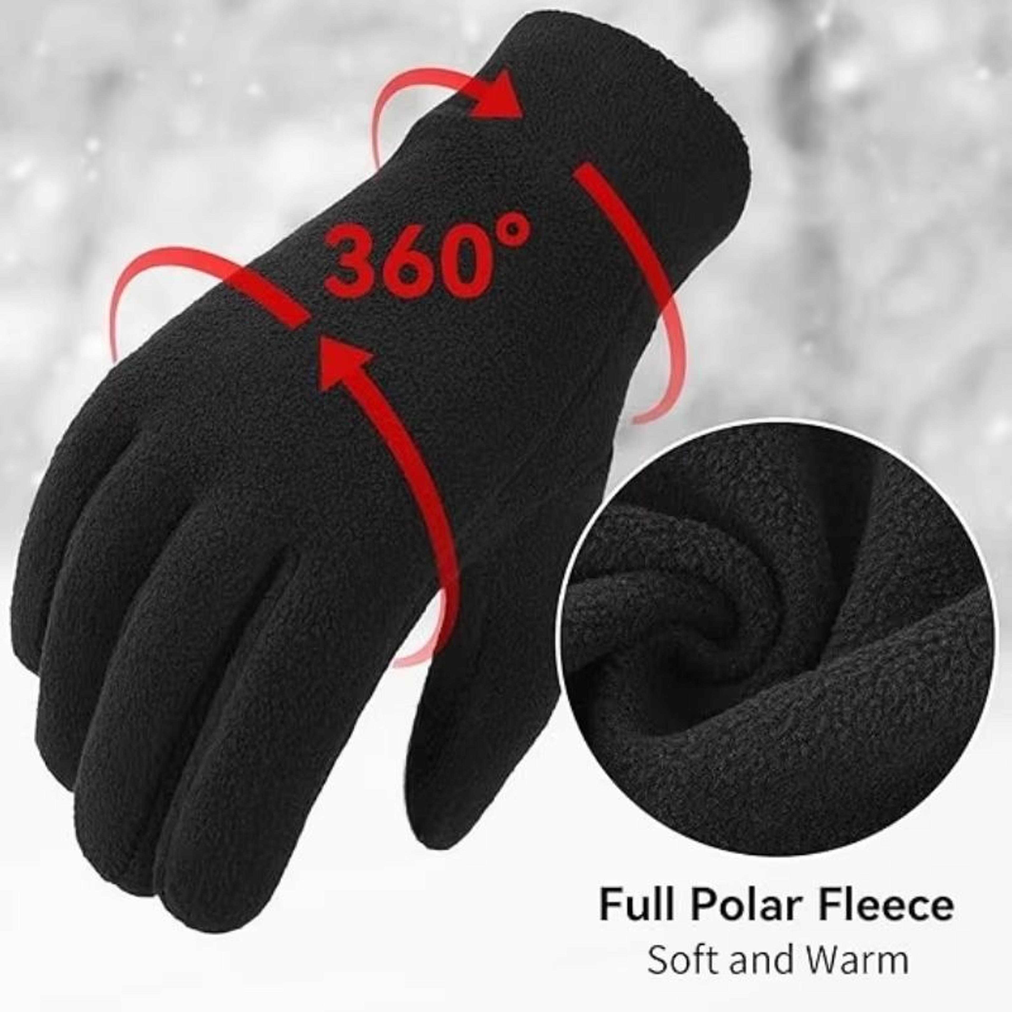 polar fleece winter touch-screen gloves for men and women outdoor activities