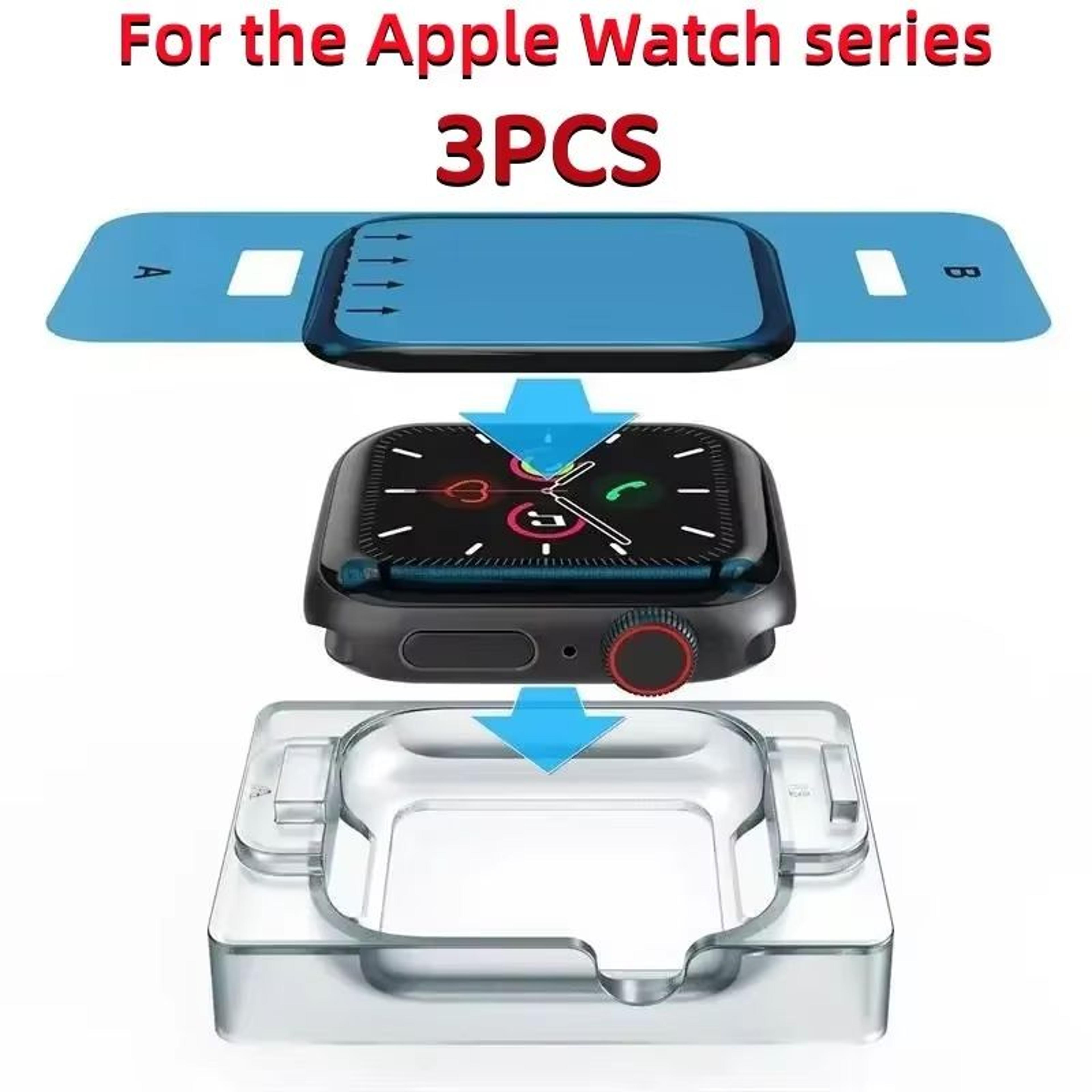 3-piece ceramic screen protector for apple watch - ultra, series 11/10/9/8/6/5/4/se/3/2/1