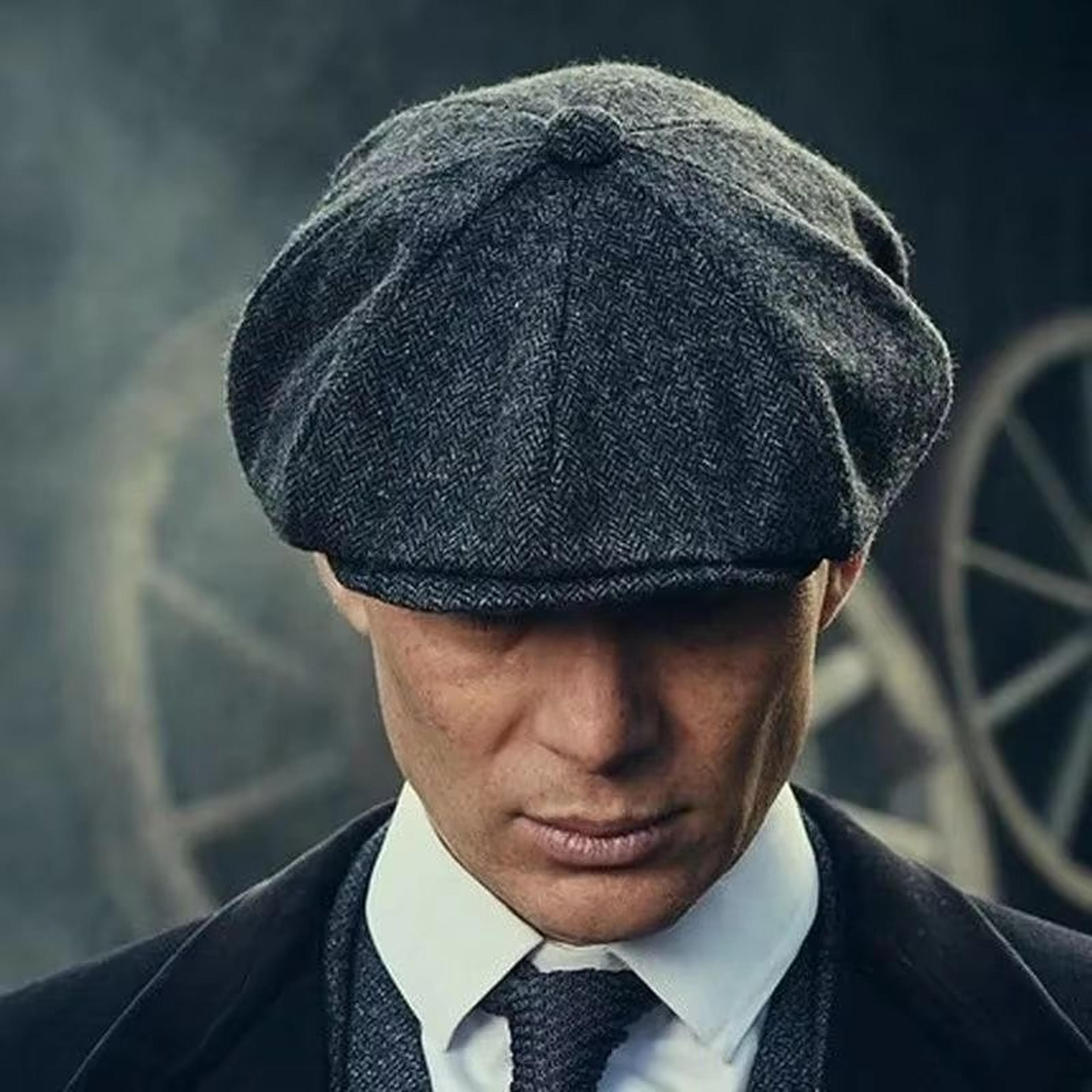 men's vintage striped herringbone octagonal beret hat