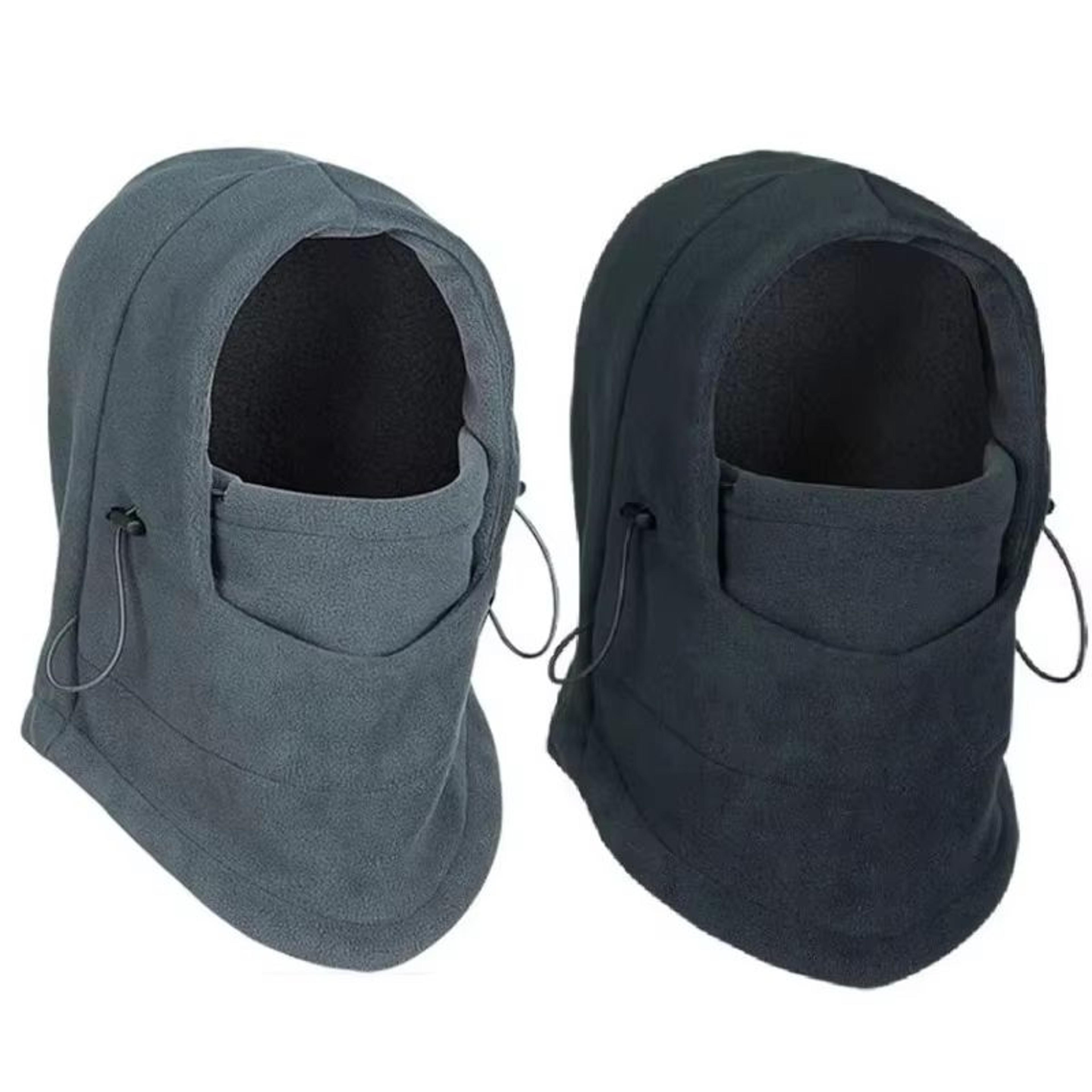 unisex winter thermal fleece balaclava hat and neck warmer