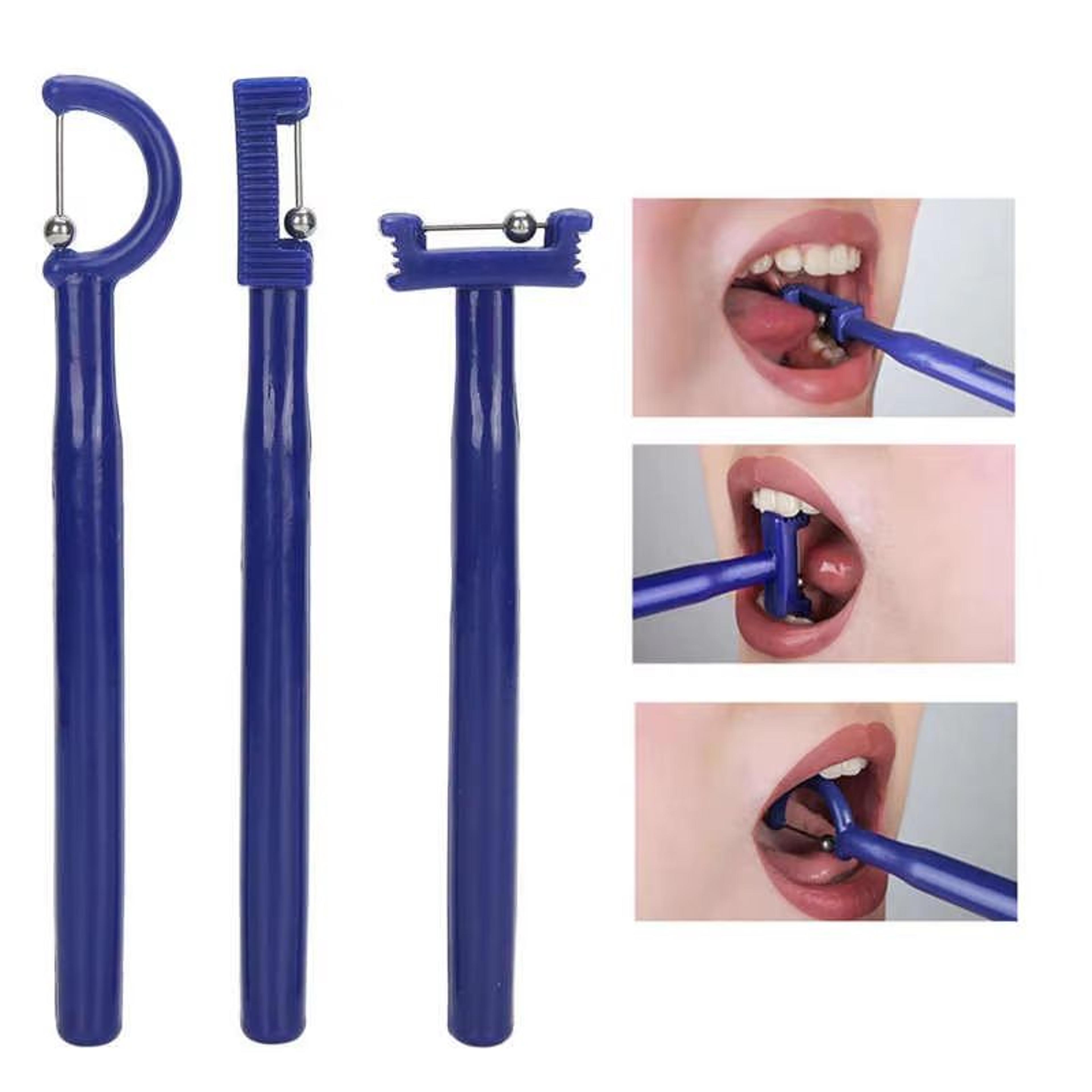 3-piece kids tongue tip exercise tool set for oral motor training