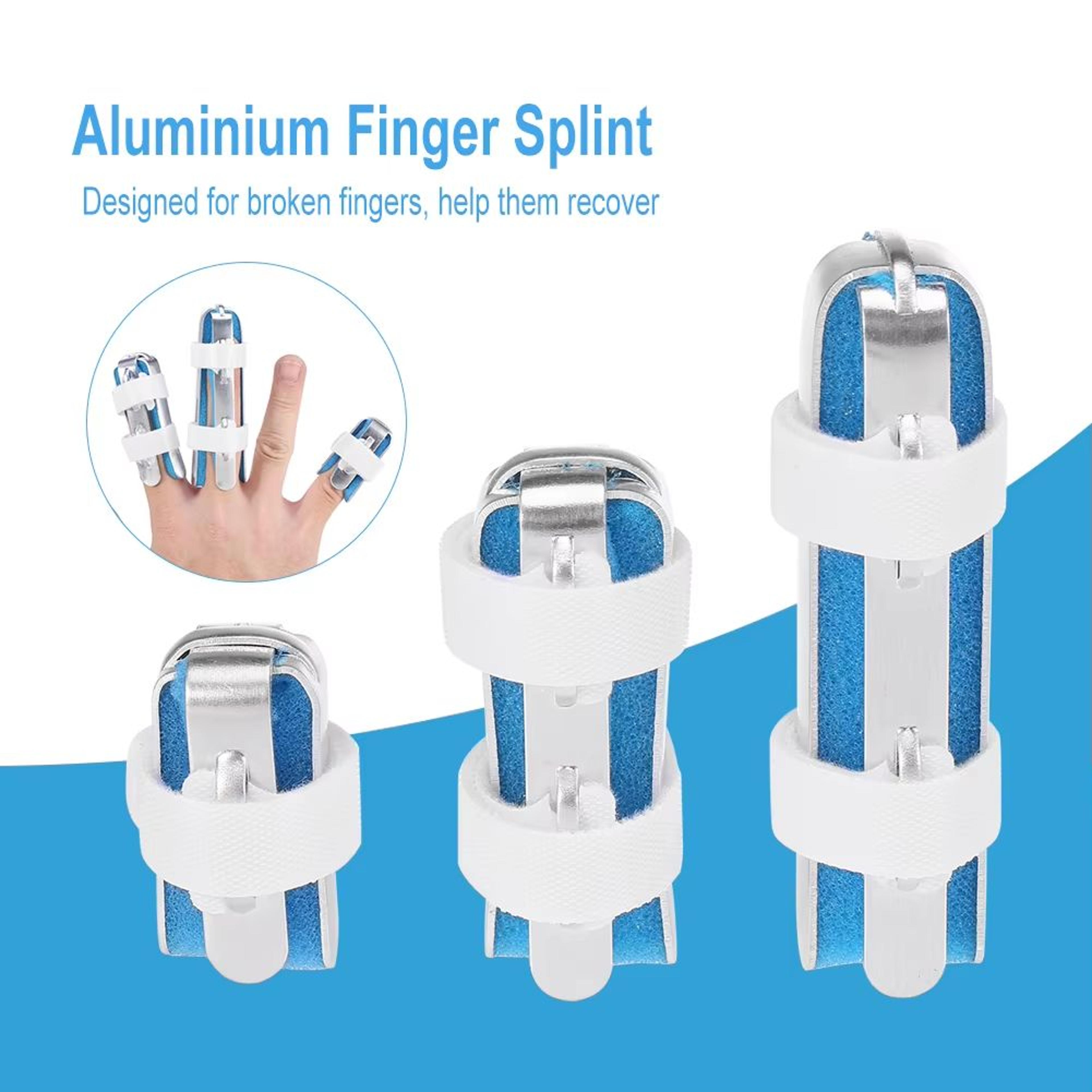 aluminium finger splint set with three sizes for injury support