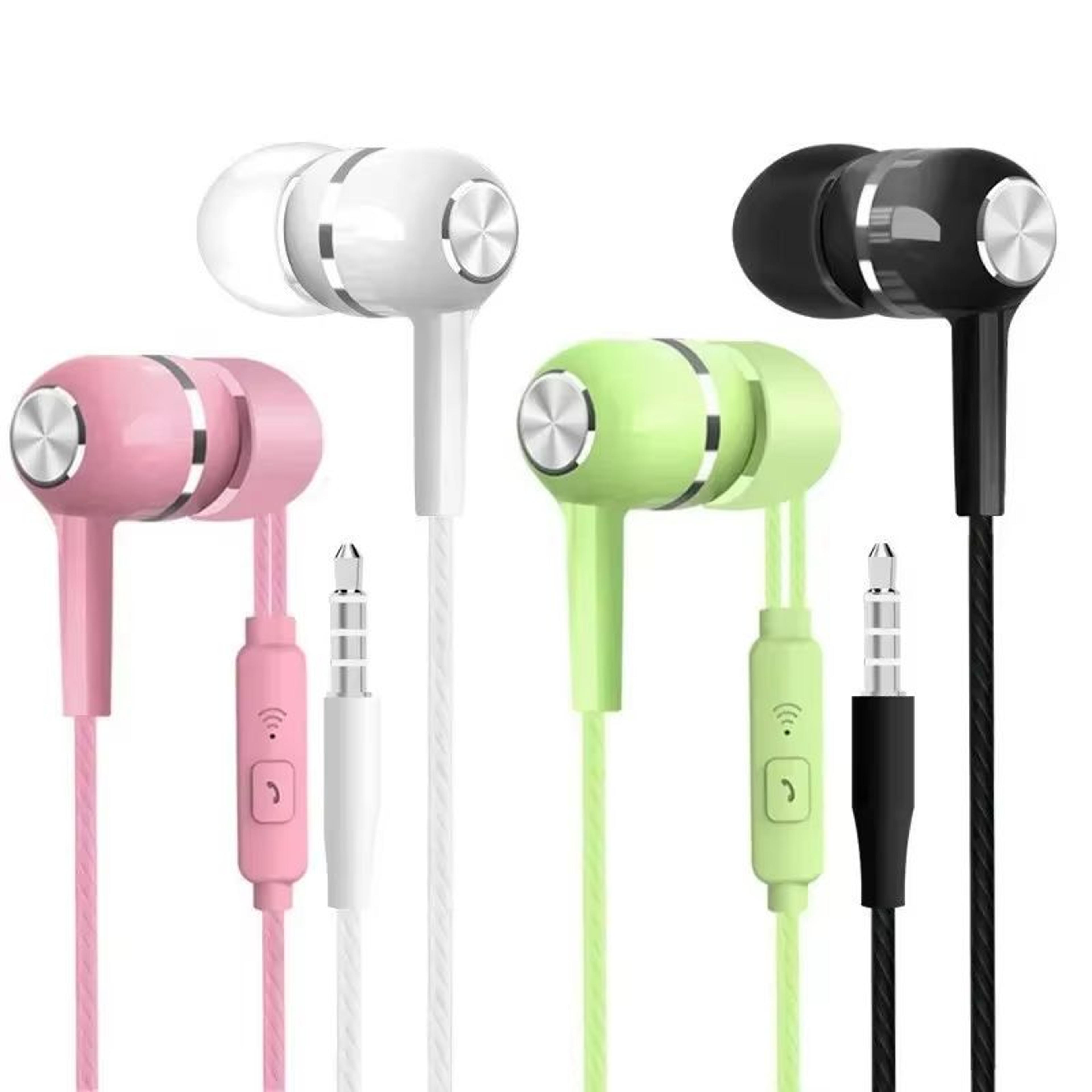 universal 3.5mm wired sport earbuds with mic and volume control