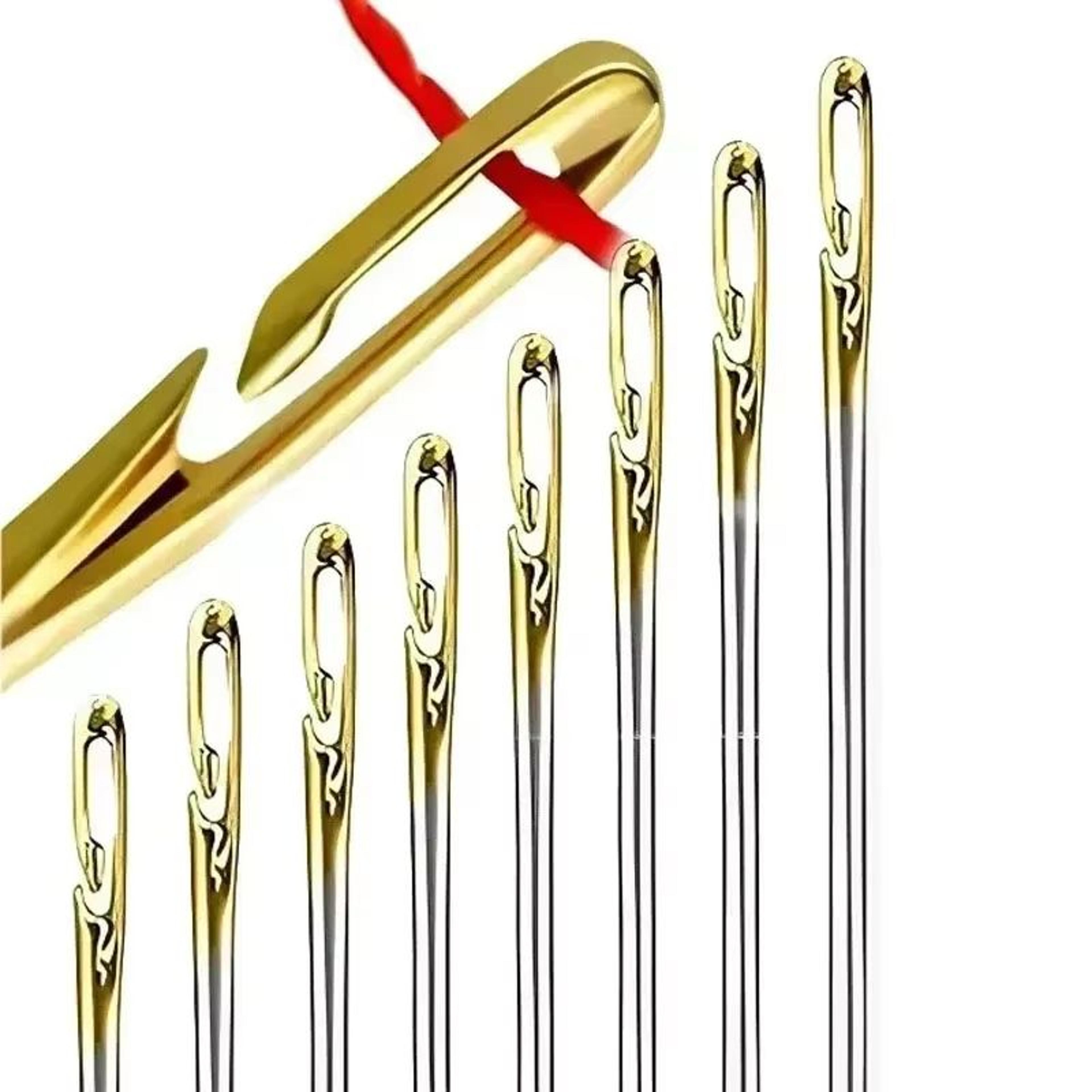 multi-size stainless steel sewing needle set side opening household hand tools