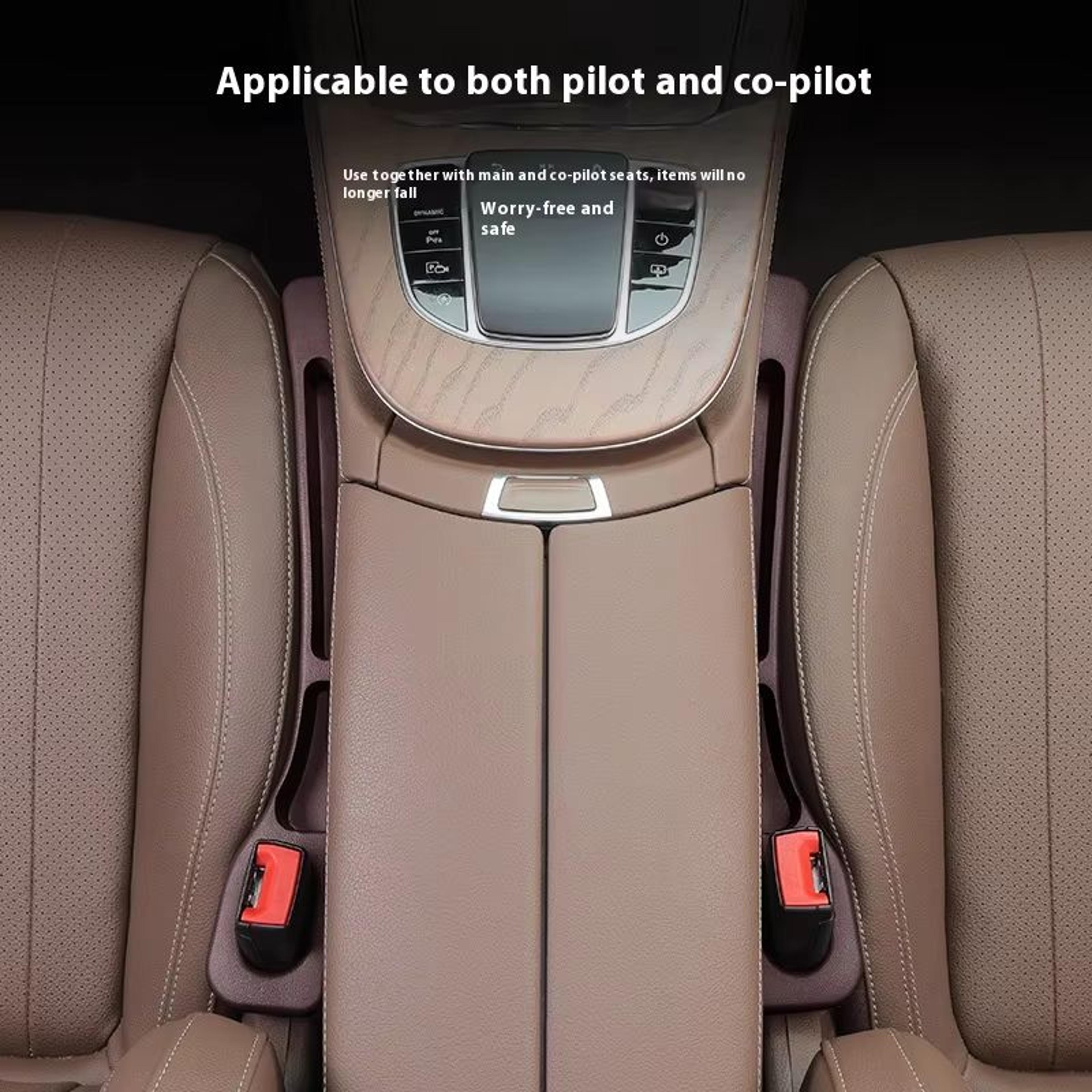 automotive car seat gap plug anti-leak strip and multi-functional storage box interior organizer