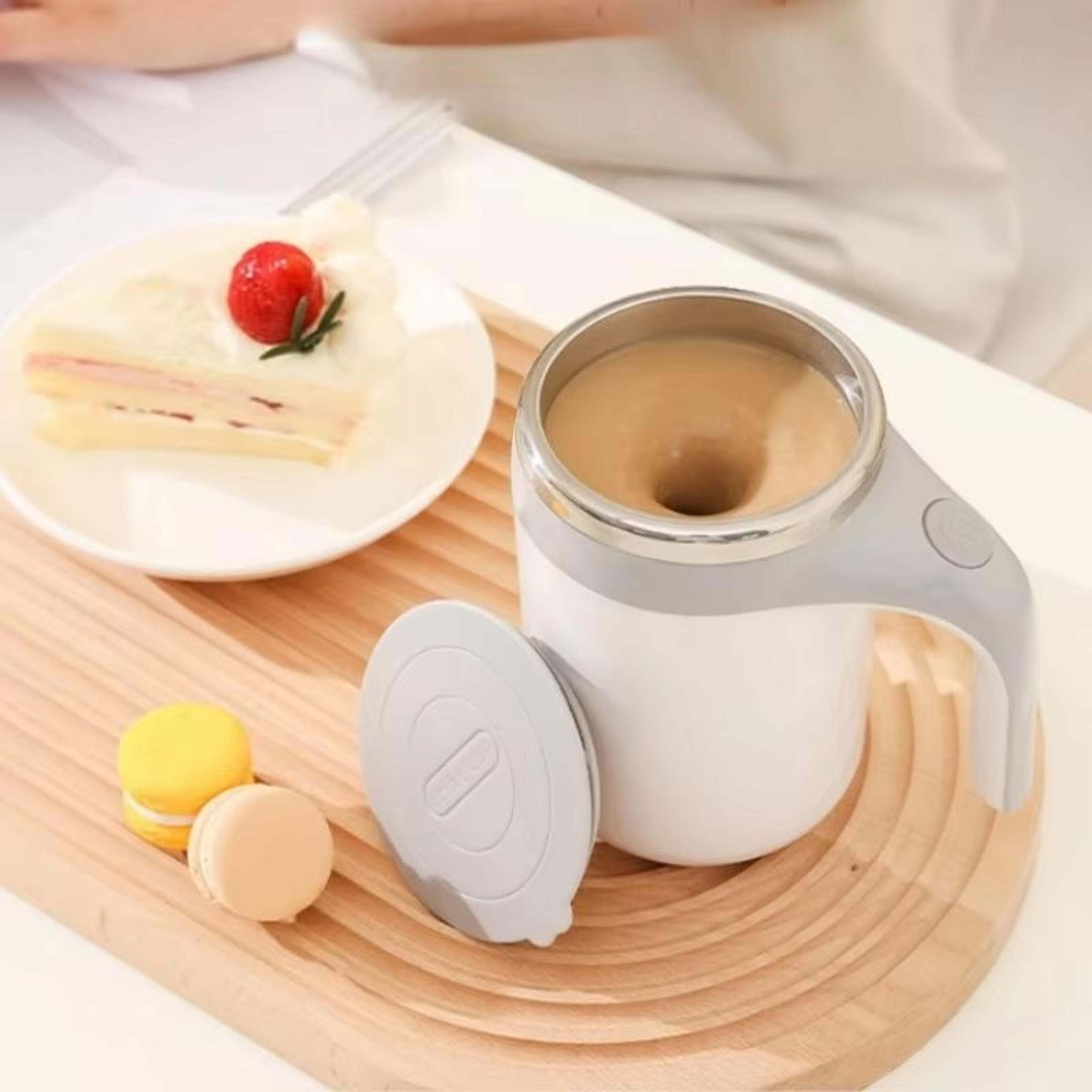 fully automatic mixing mug – rechargeable, wireless coffee cup with warm-keeping function, novel design