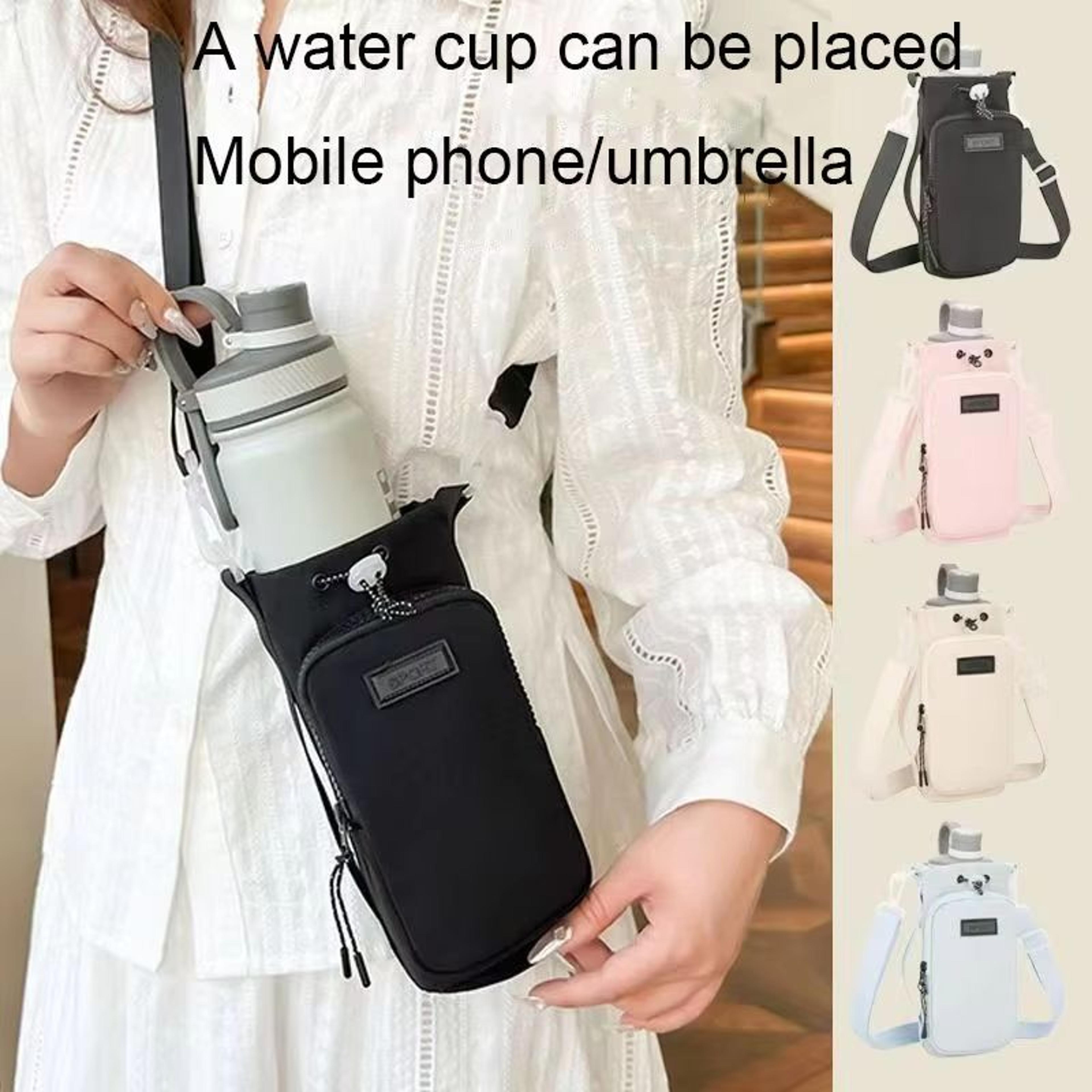 premium portable water bottle bag – pocket water cup protective cover for travel, universal mobile phone water bottle ho