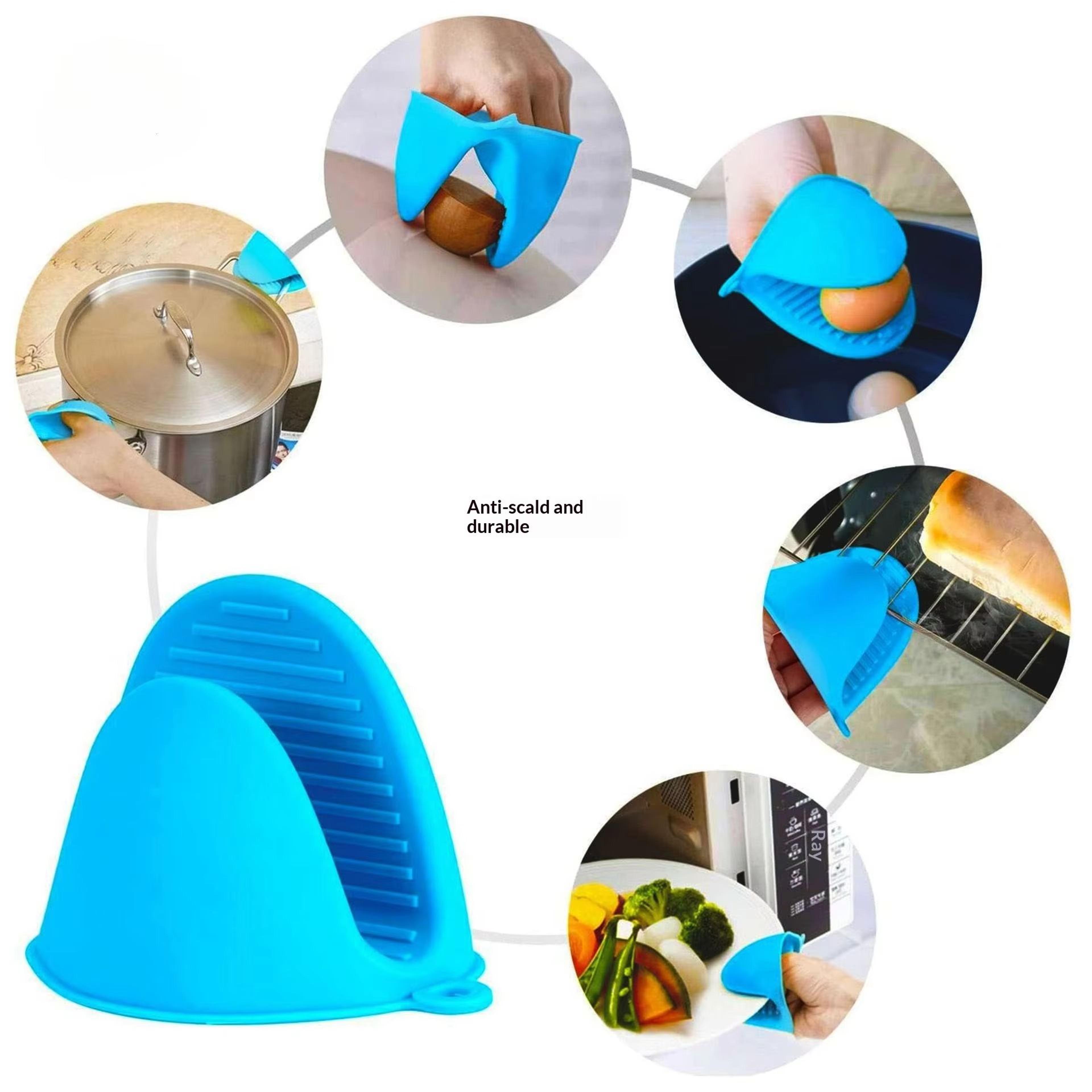 silicone anti-heat gloves – heat-resistant gloves for microwave ovens and baking, thickened for maximum protection