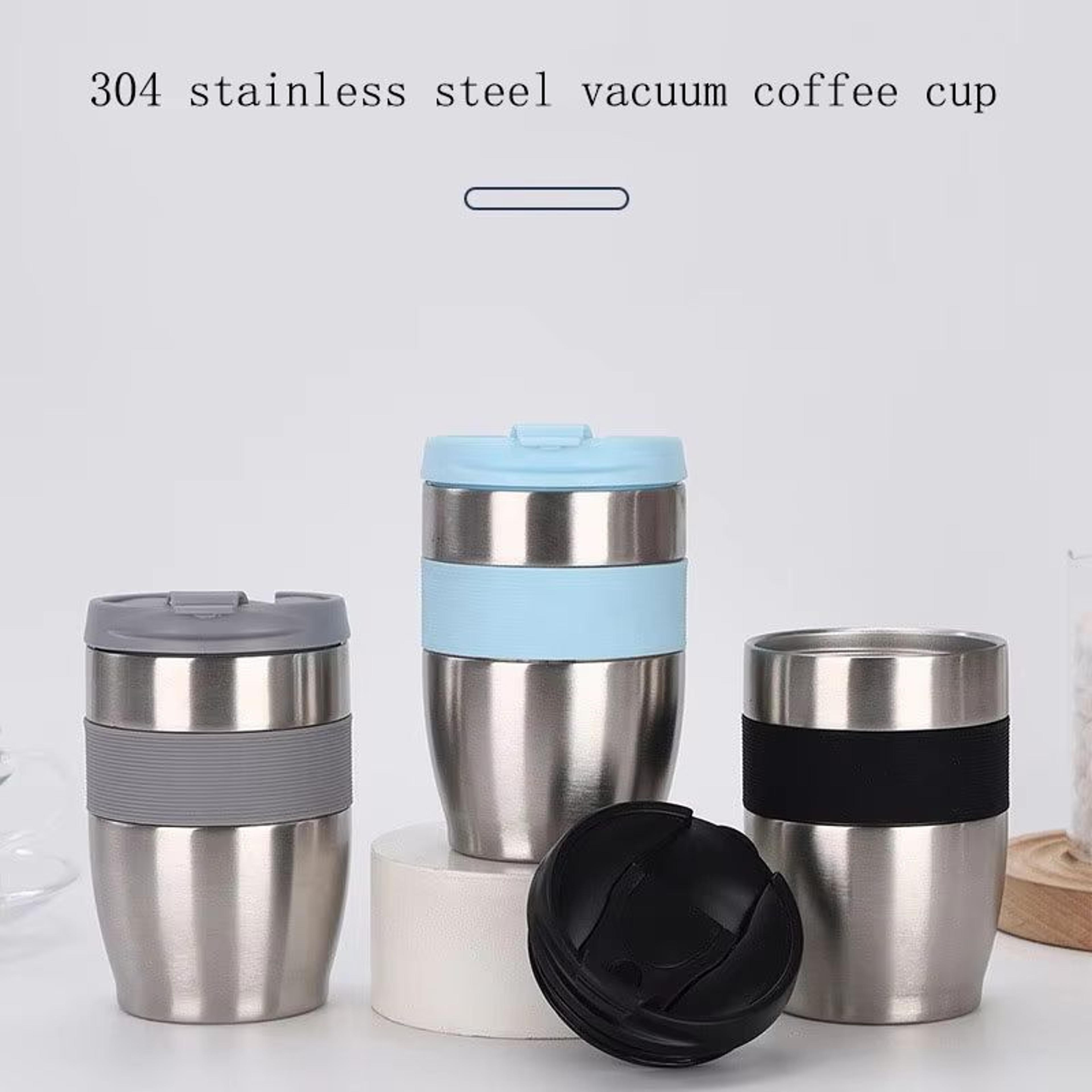 new double-layer vacuum stainless steel thermos cup – direct drinking coffee cup with lid, anti-scalding water cup for o