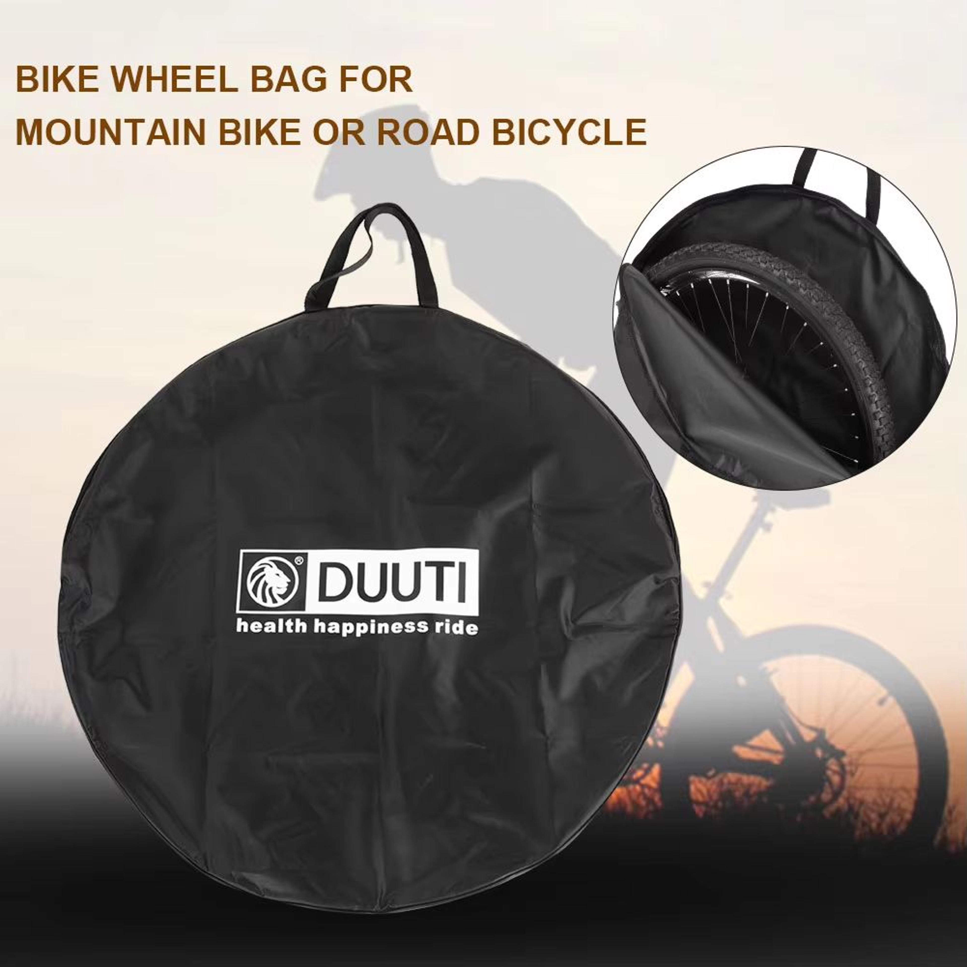 duuti bicycle wheel carry bag – 27.5in / 29in cycling wheel storage & transport case