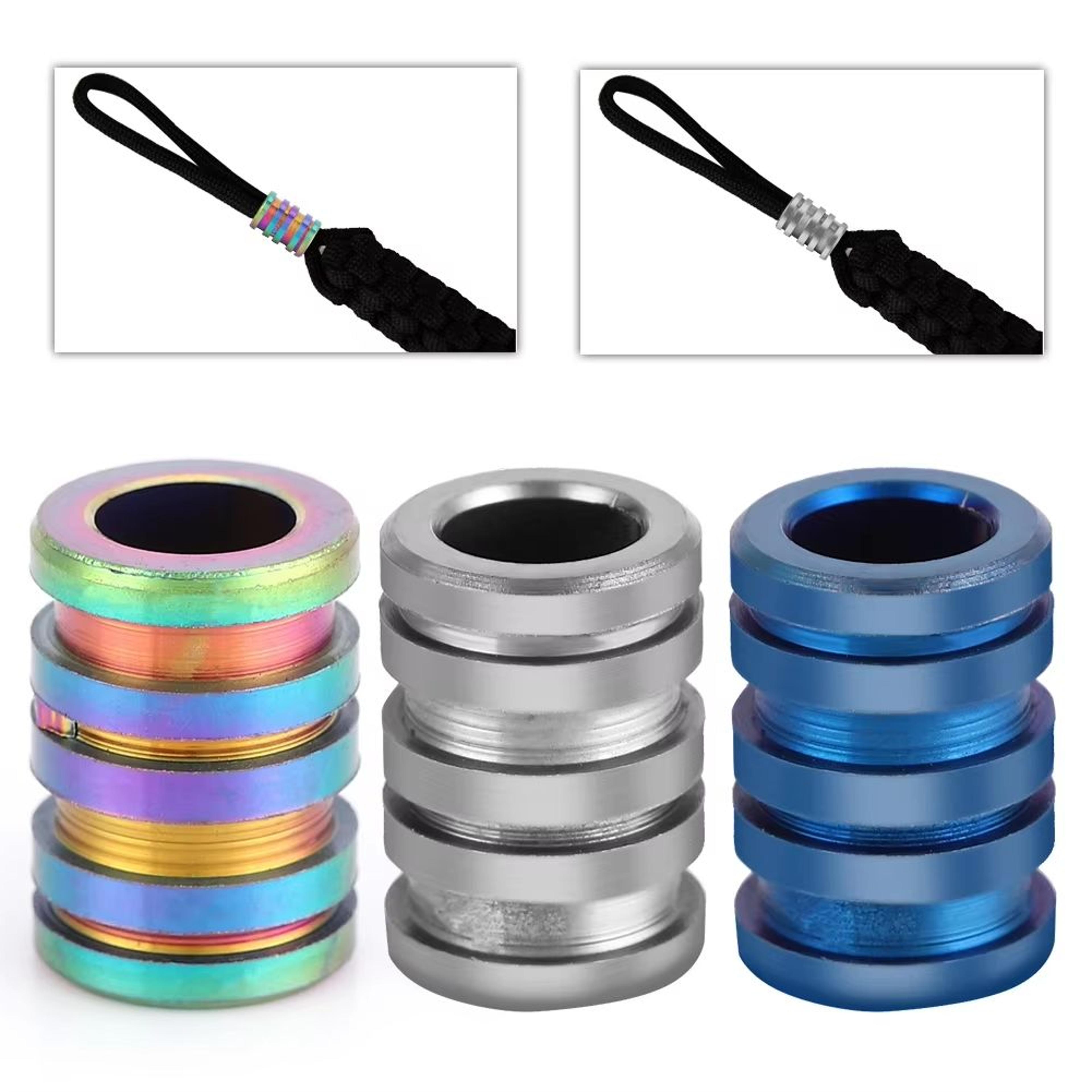 tc4 alloy knife beads pendant – large outdoor paracord and lanyard knife charm
