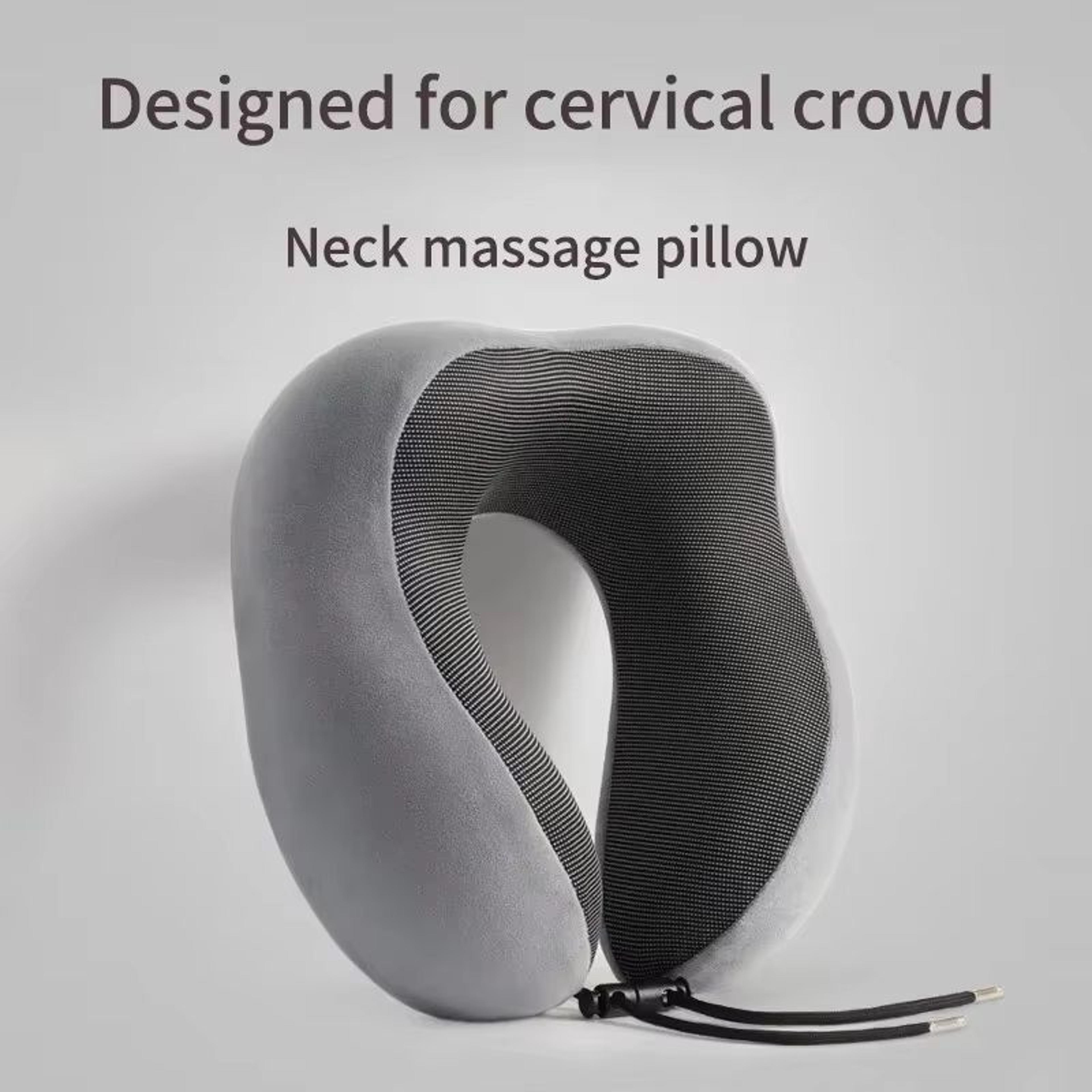 u-shaped memory foam travel neck pillow - soft cervical support airplane pillow