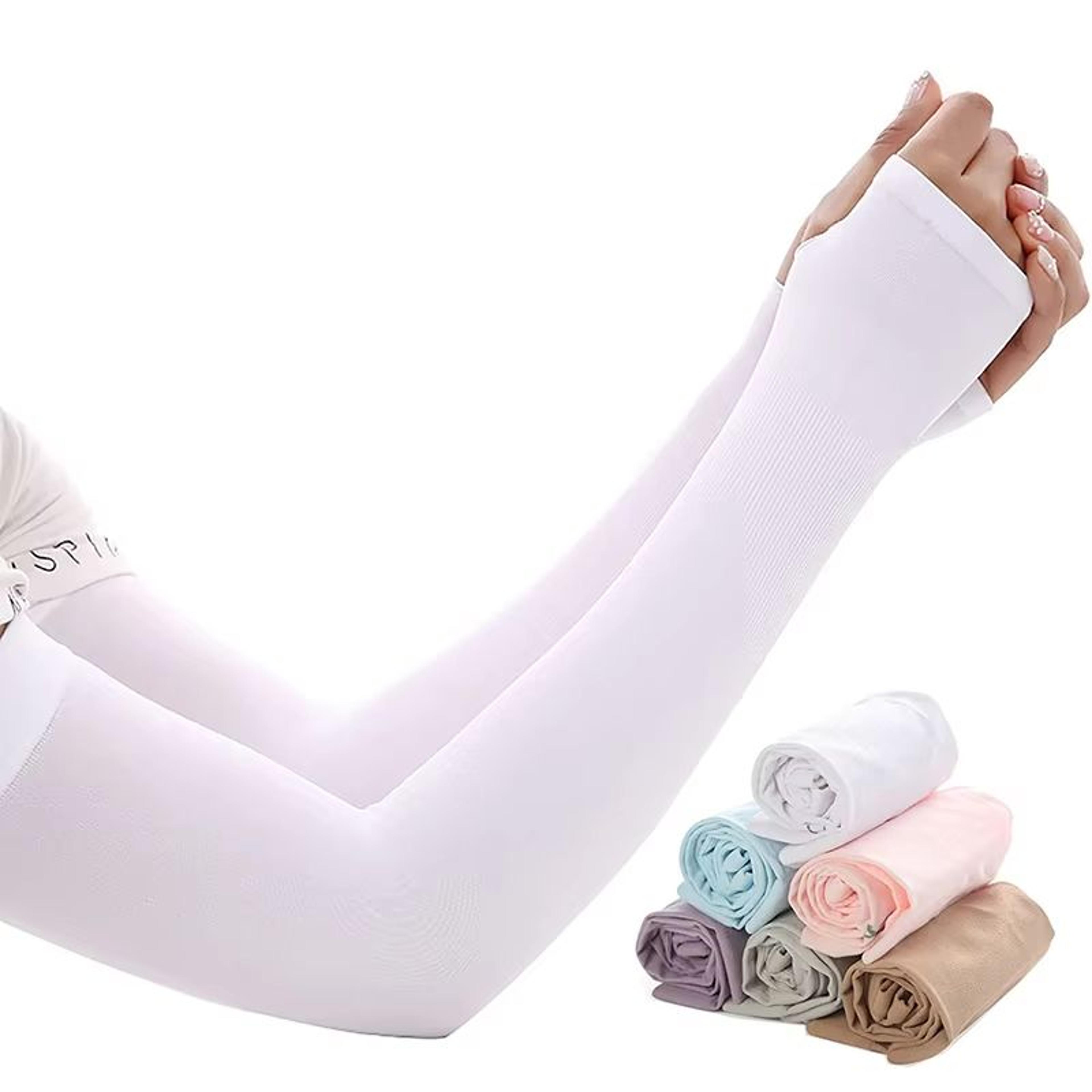 uv sun protection outdoor cycling arm sleeves - cool elastic anti-slip sports arm covers for men and women