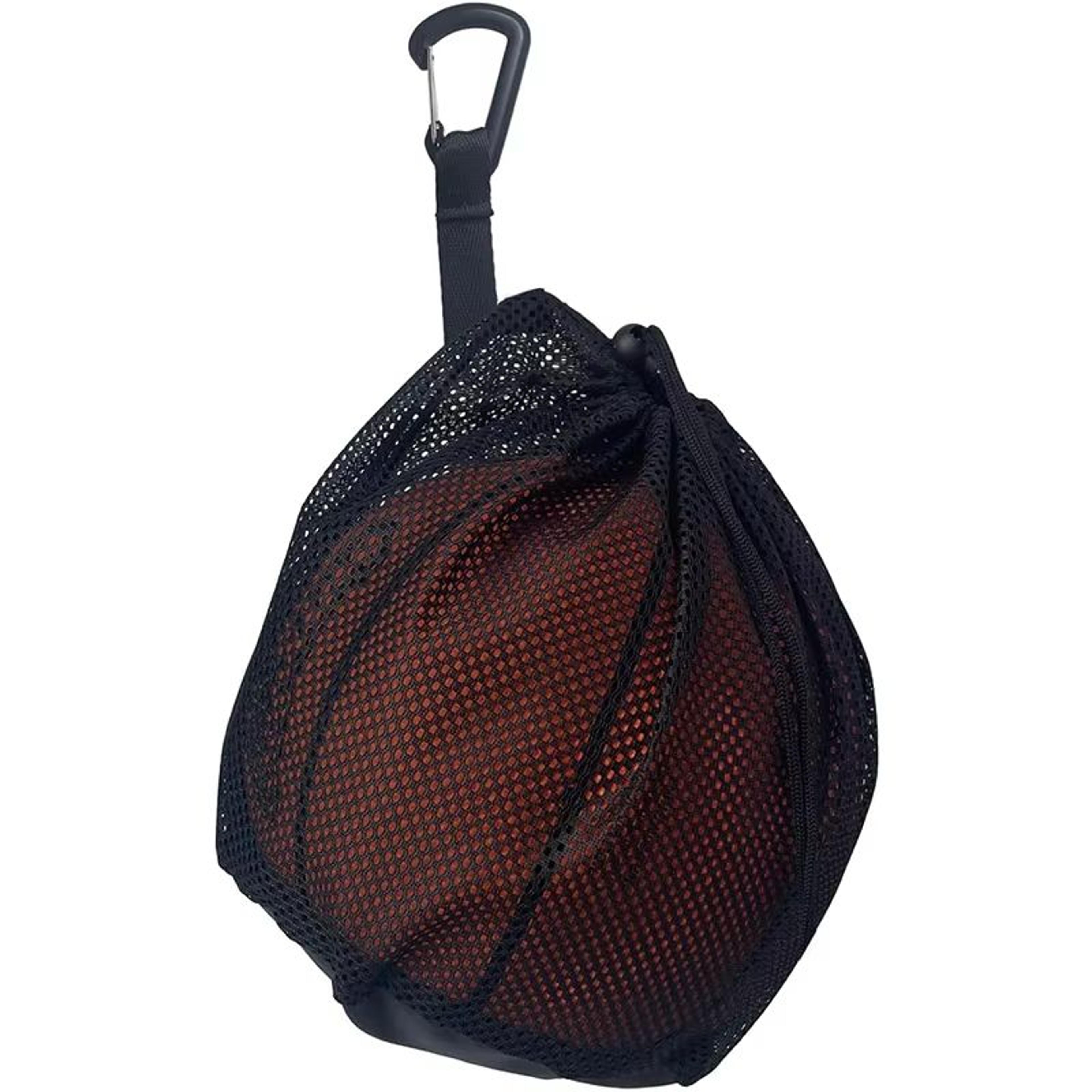portable drawstring mesh sports ball storage bag for basketball, soccer, volleyball