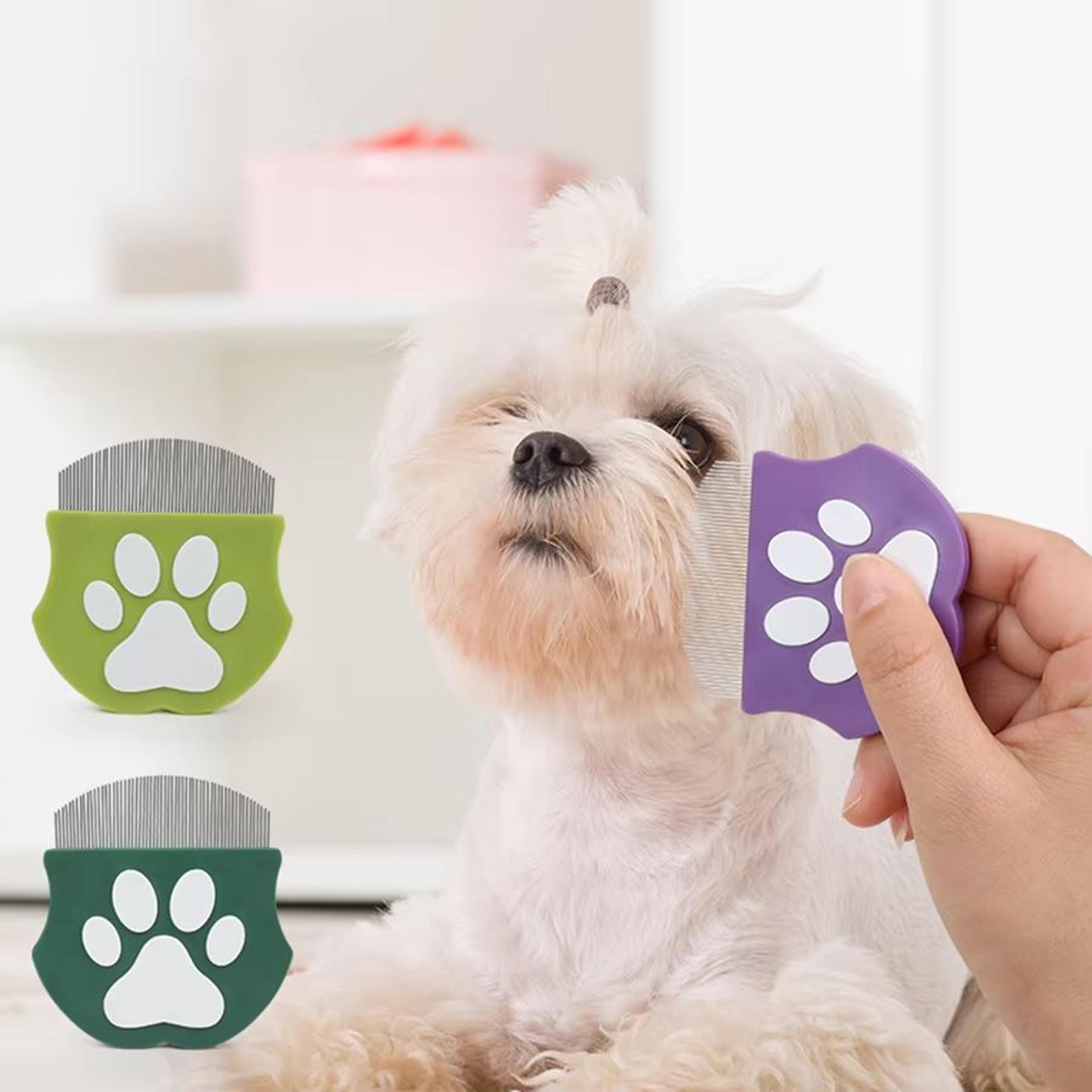 curved pet grooming comb flea and detangling brush for cats and dogs face and body mini grooming tool