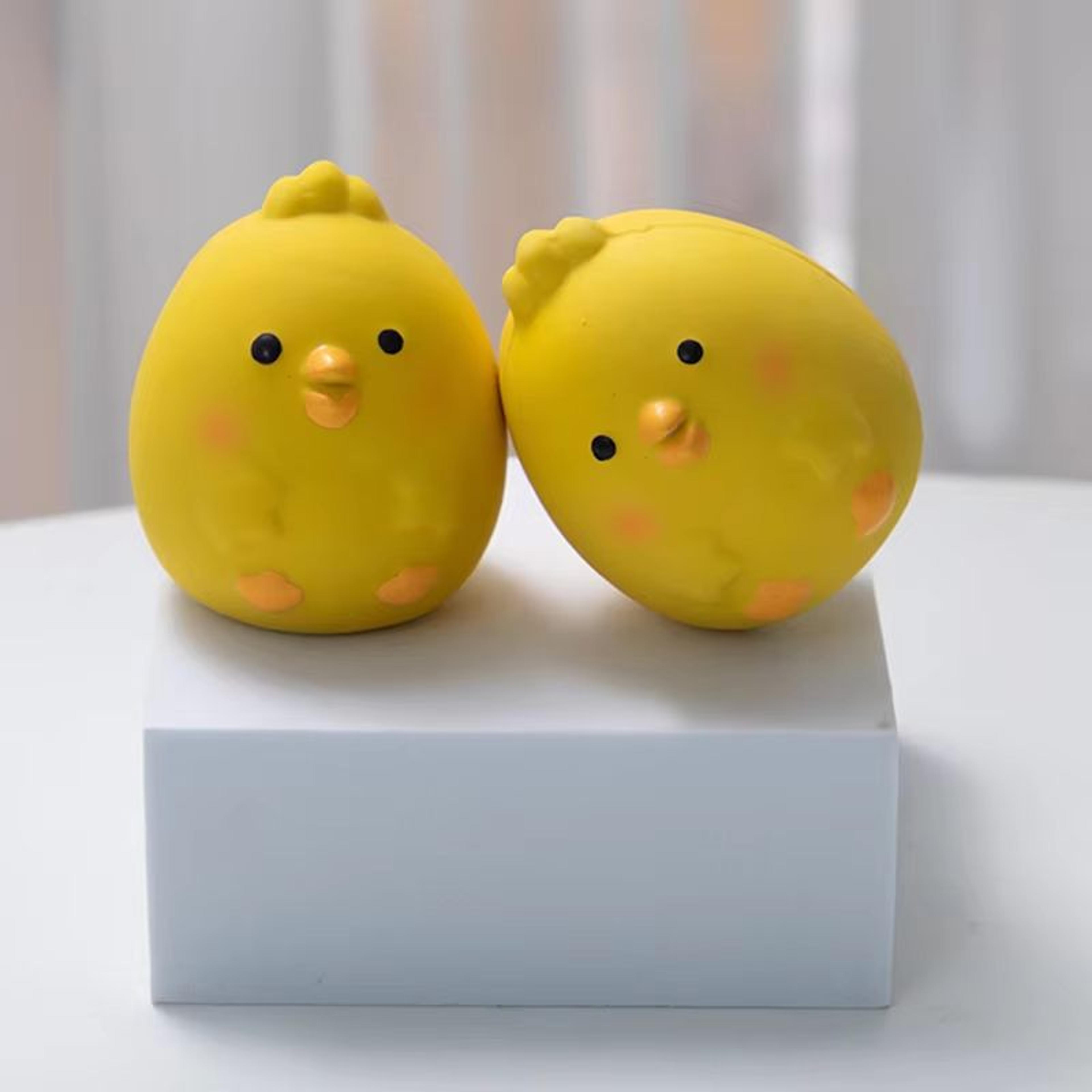 cute chicken dog squeaky toy bite-resistant rubber chew for dental cleaning