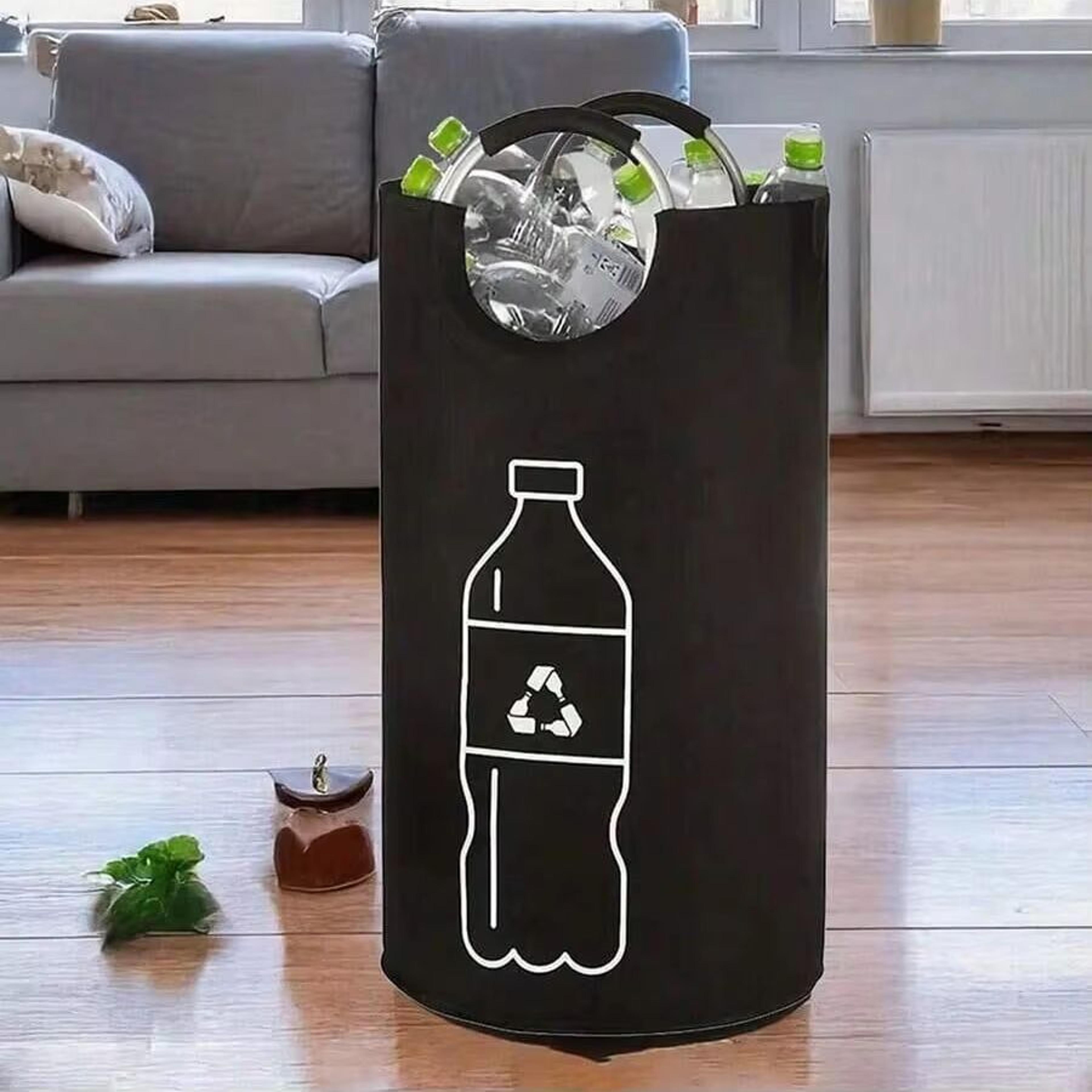 large capacity 82-liter folding storage basket for bottle & waste collection with aluminum handle