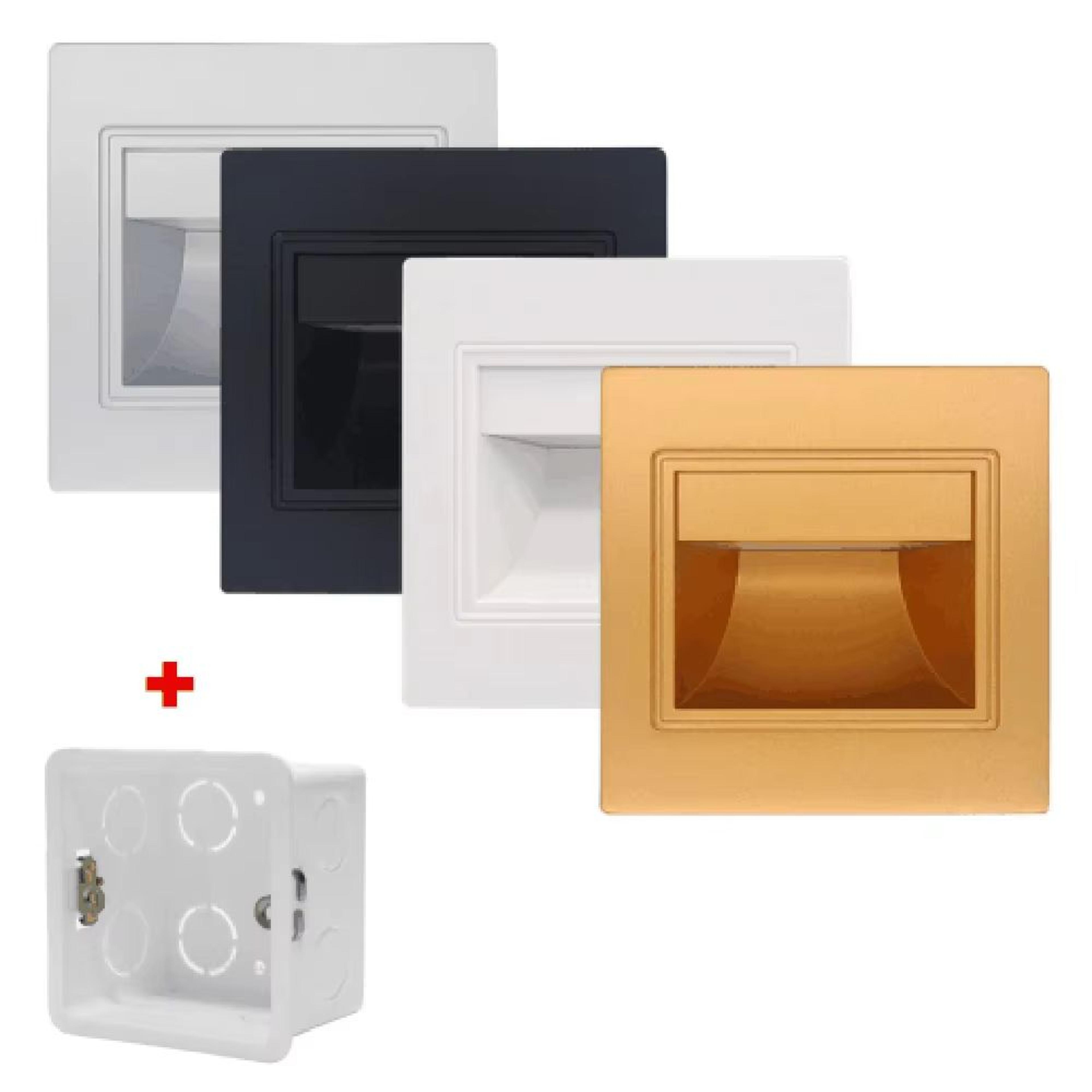led recessed wall stair light – indoor nightlight for staircase, hallway, kitchen & bedroom