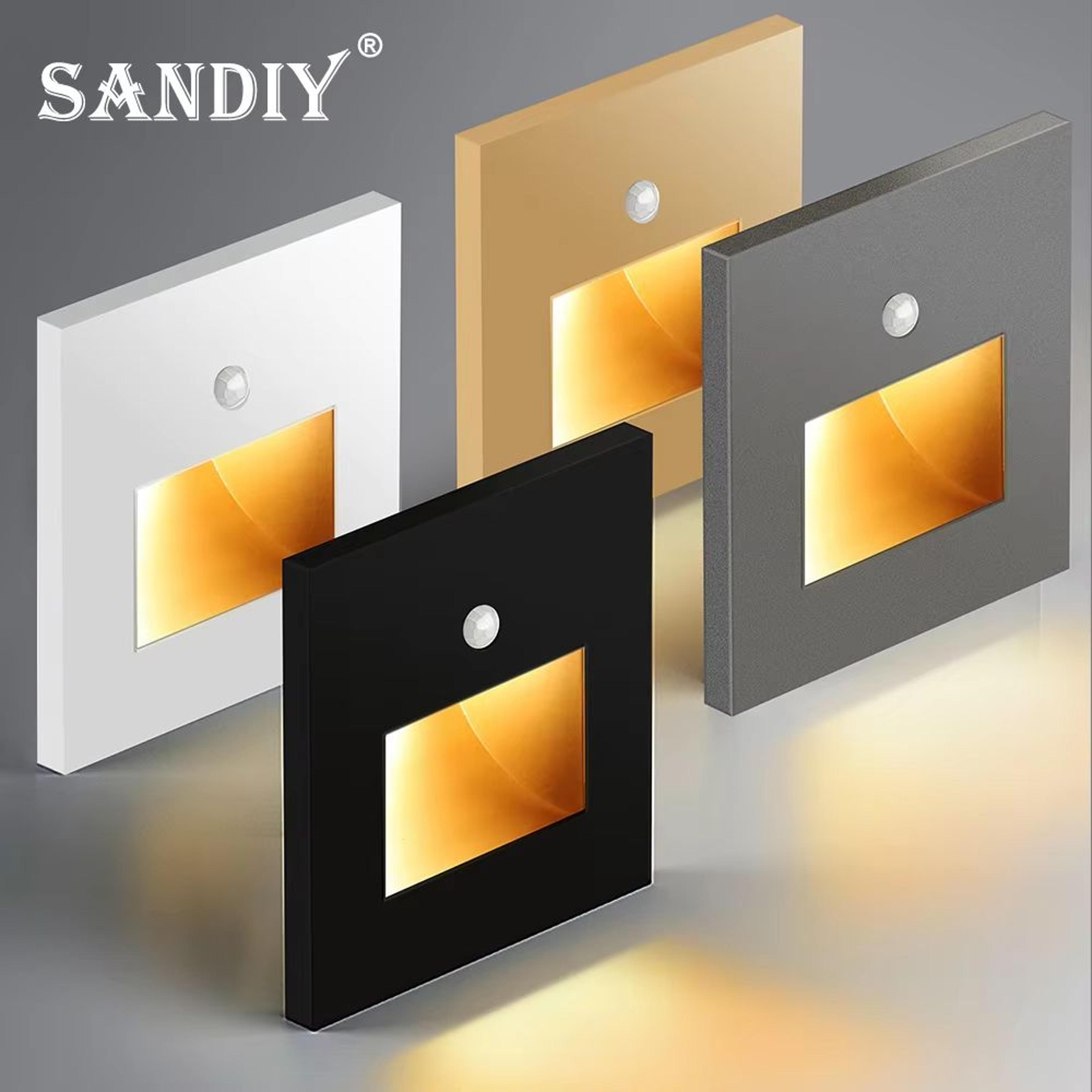 smart pir motion sensor wall lamp led nightlight for indoor staircase & room