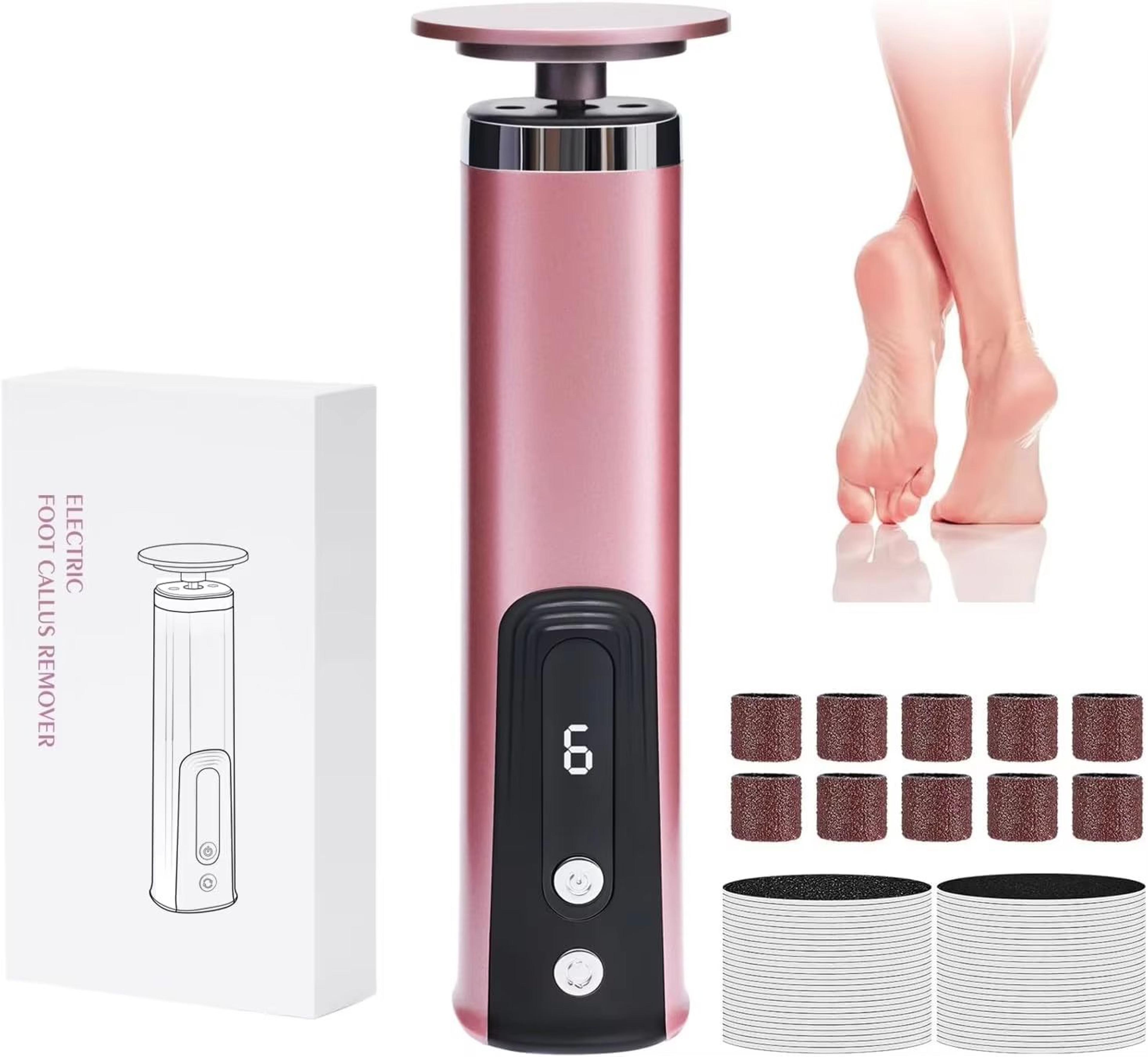 electric foot callus remover 2-in-1 rechargeable foot and nail file tool
